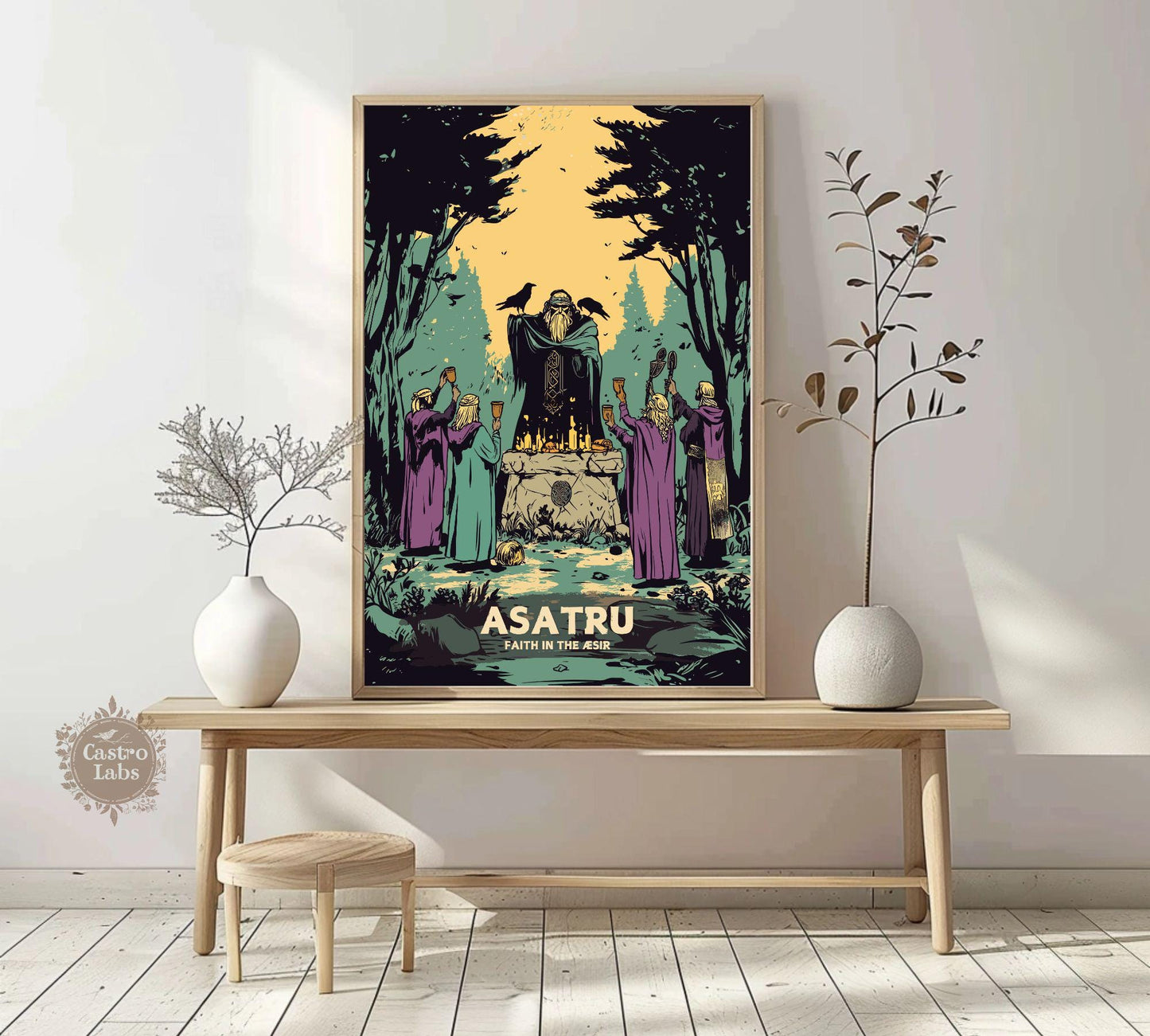 Asatru Artwork, Norse Pagan Rituals Poster