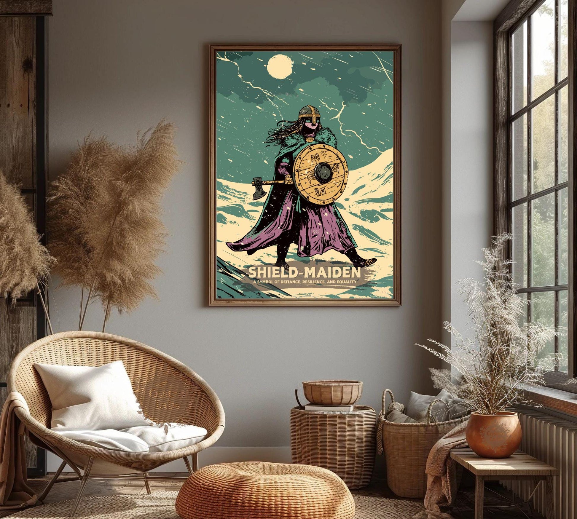 Shield Maiden Poster, Female Viking