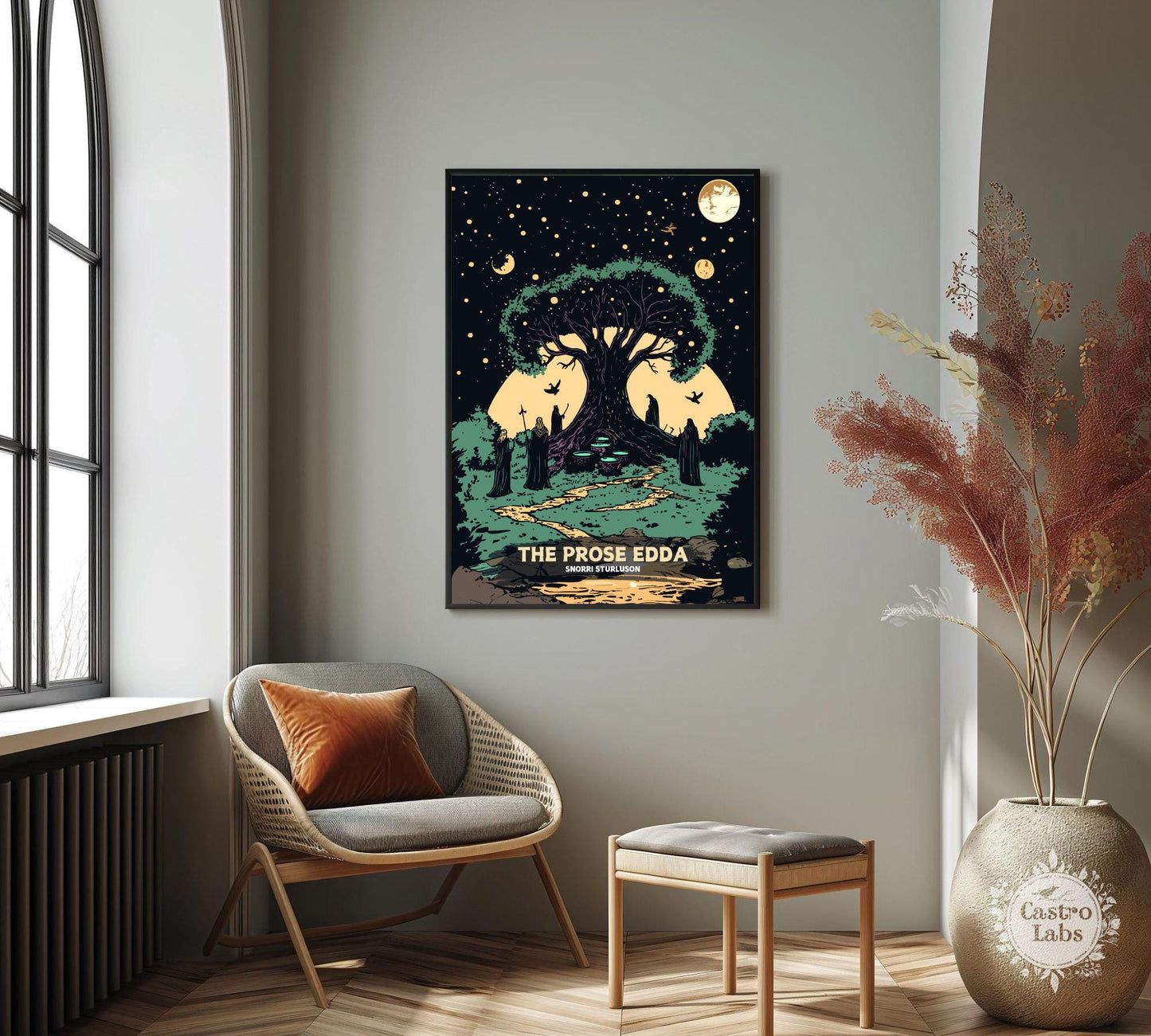 The Prose Edda Poster, Norse Folklore Artwork