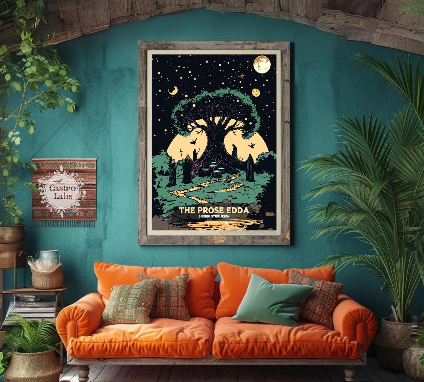 The Prose Edda Poster, Norse Folklore Artwork