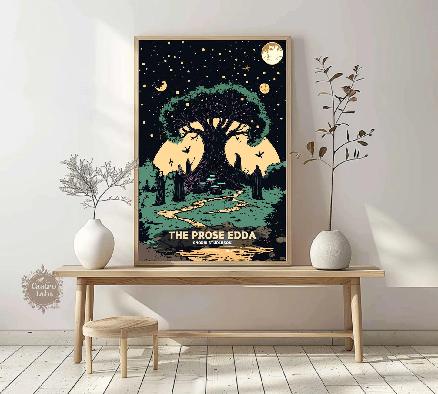 The Prose Edda Poster, Norse Folklore Artwork