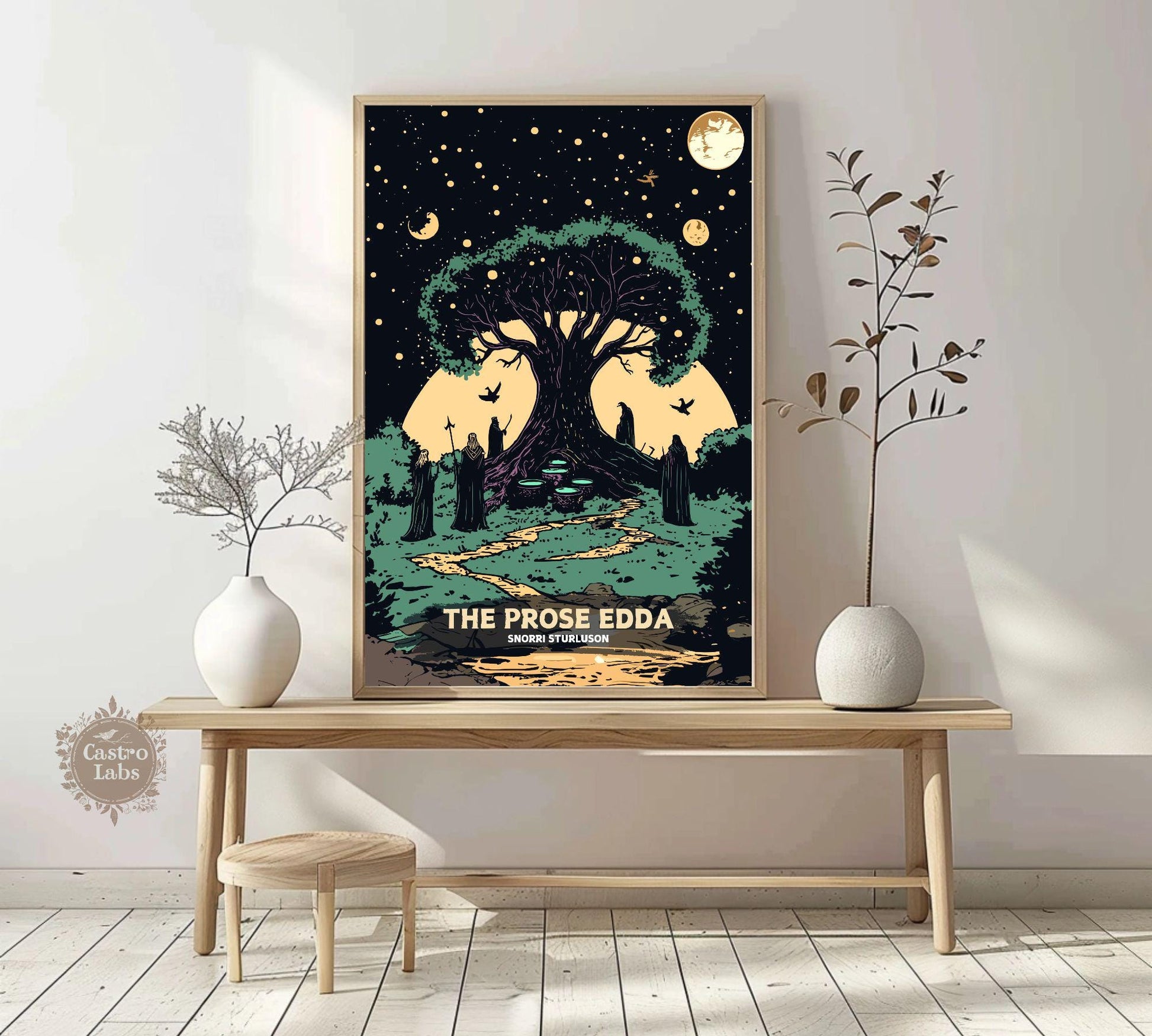The Prose Edda Poster, Norse Folklore Artwork