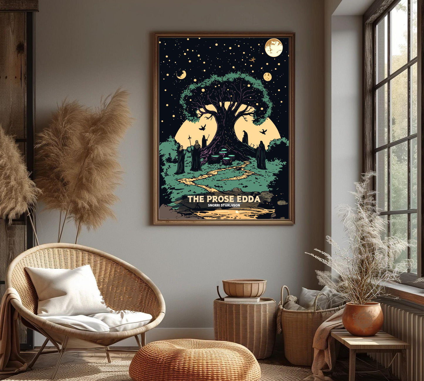 The Prose Edda Poster, Norse Folklore Artwork