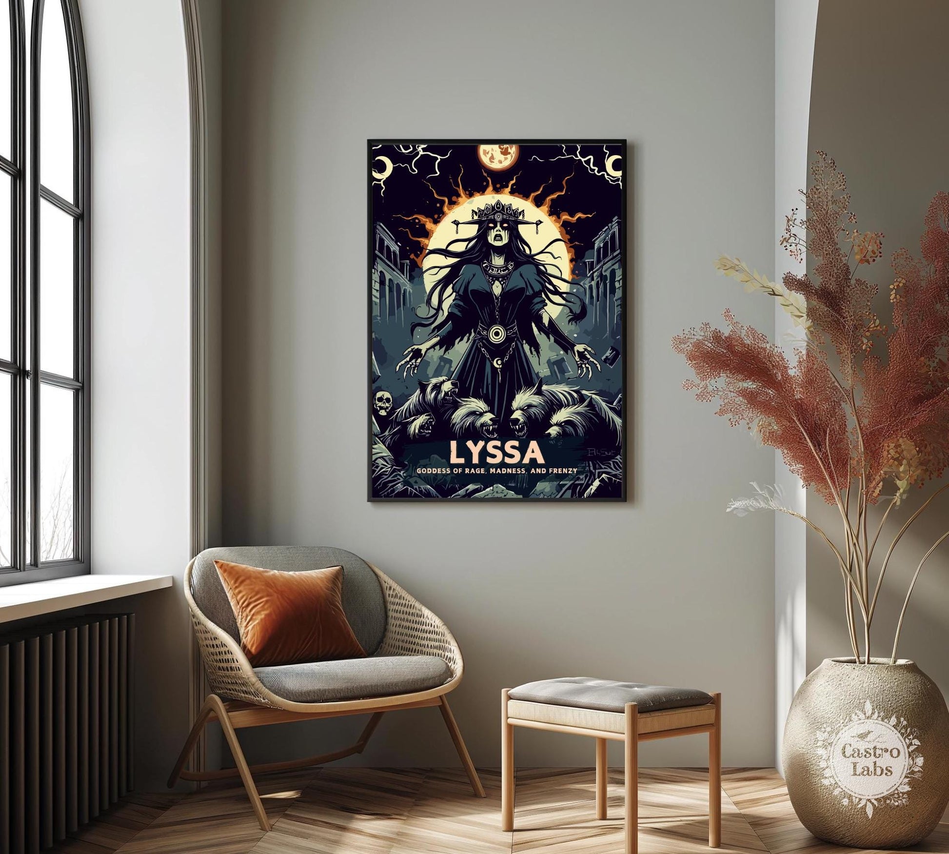Lyssa Goddess Poster, Greek Goddess Lyssa