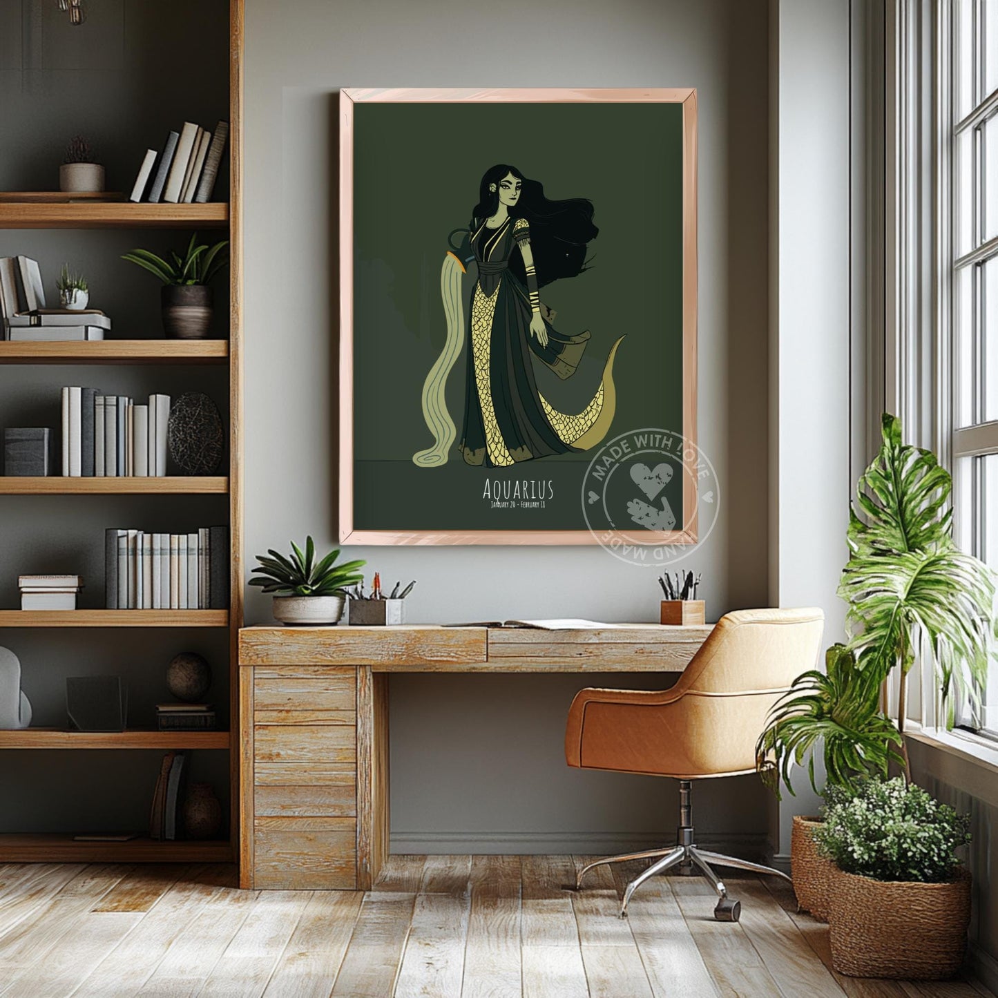 Aquarius Zodiac Sign Poster