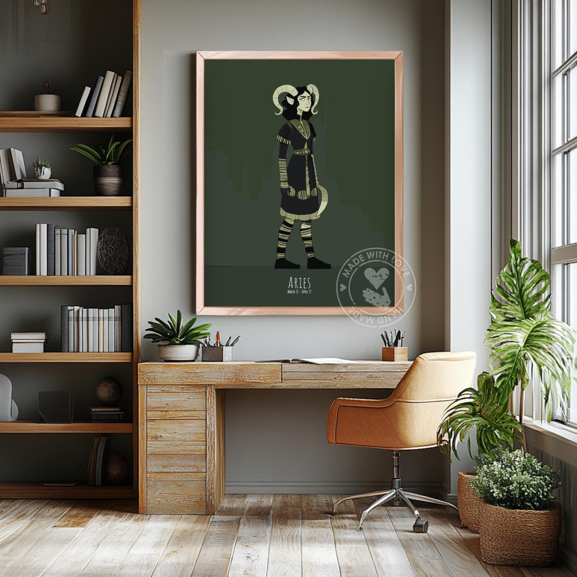 Aries Zodiac Sign Poster