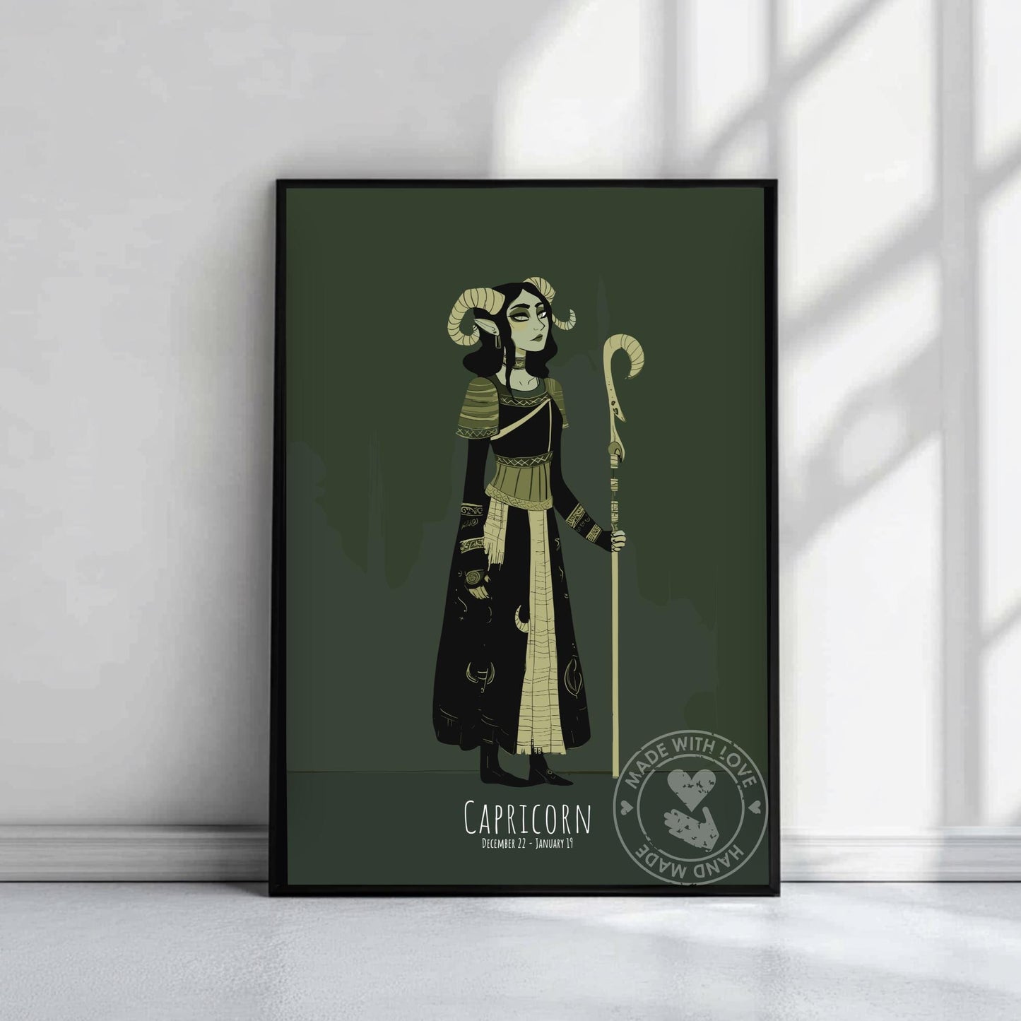 Capricorn Zodiac Sign Poster