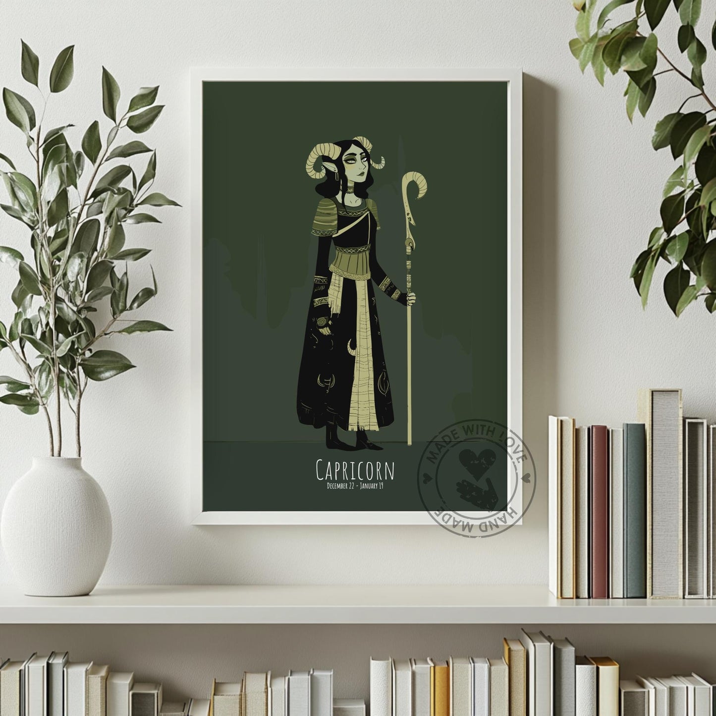 Capricorn Zodiac Sign Poster