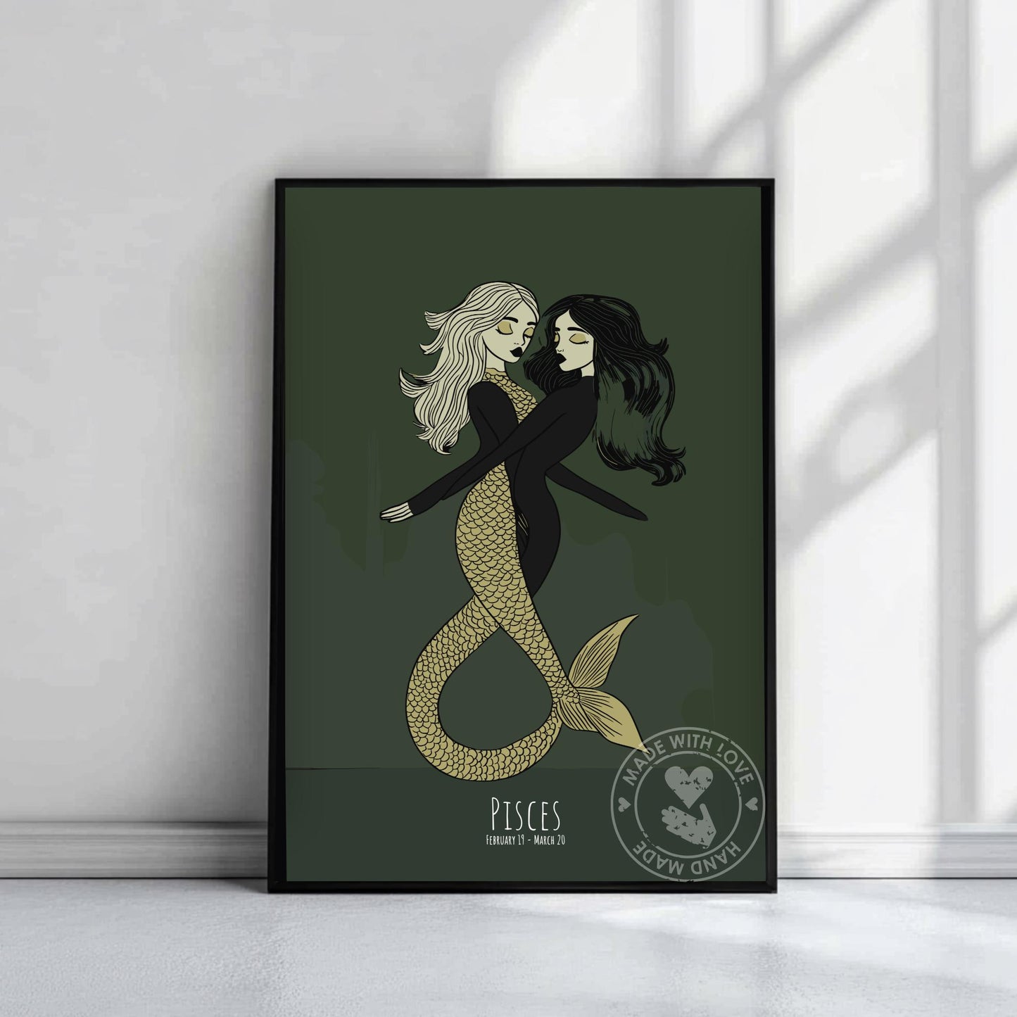 Pisces Zodiac Sign Poster