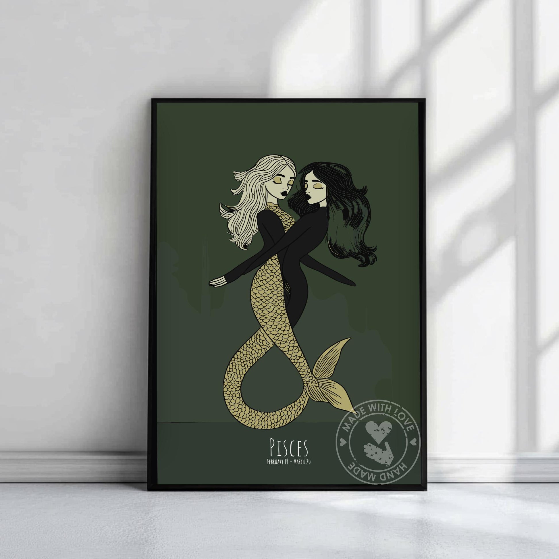 Pisces Zodiac Sign Poster