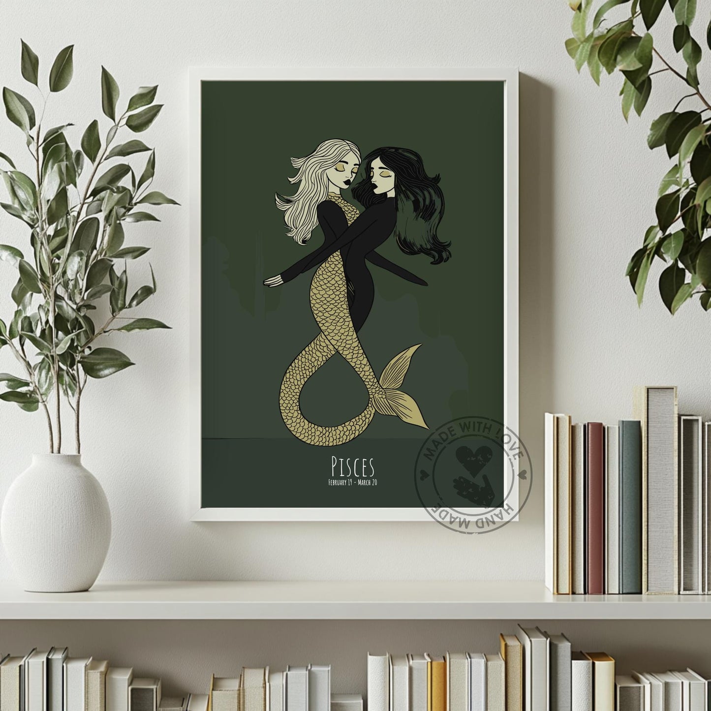Pisces Zodiac Sign Poster