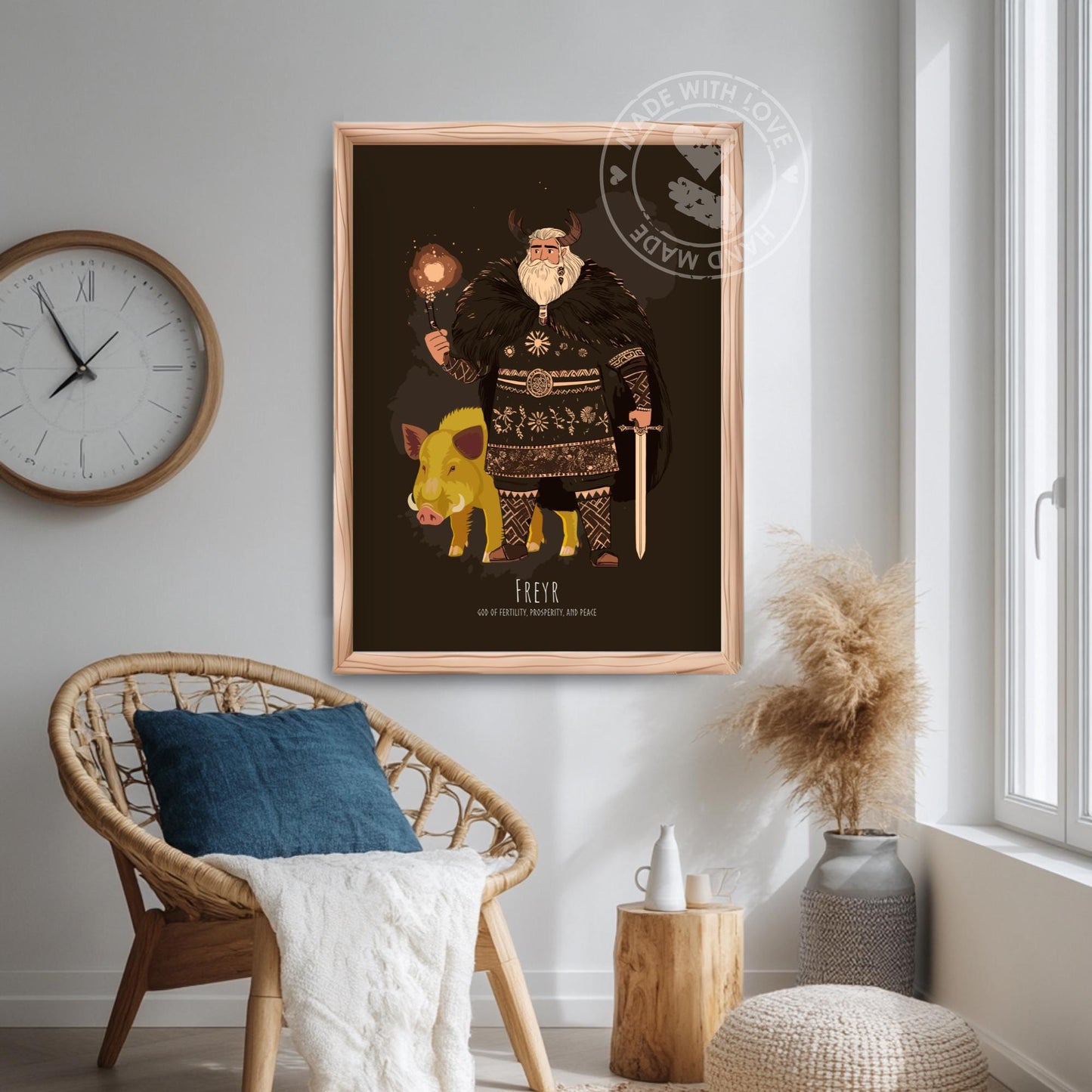 Freyr God Poster