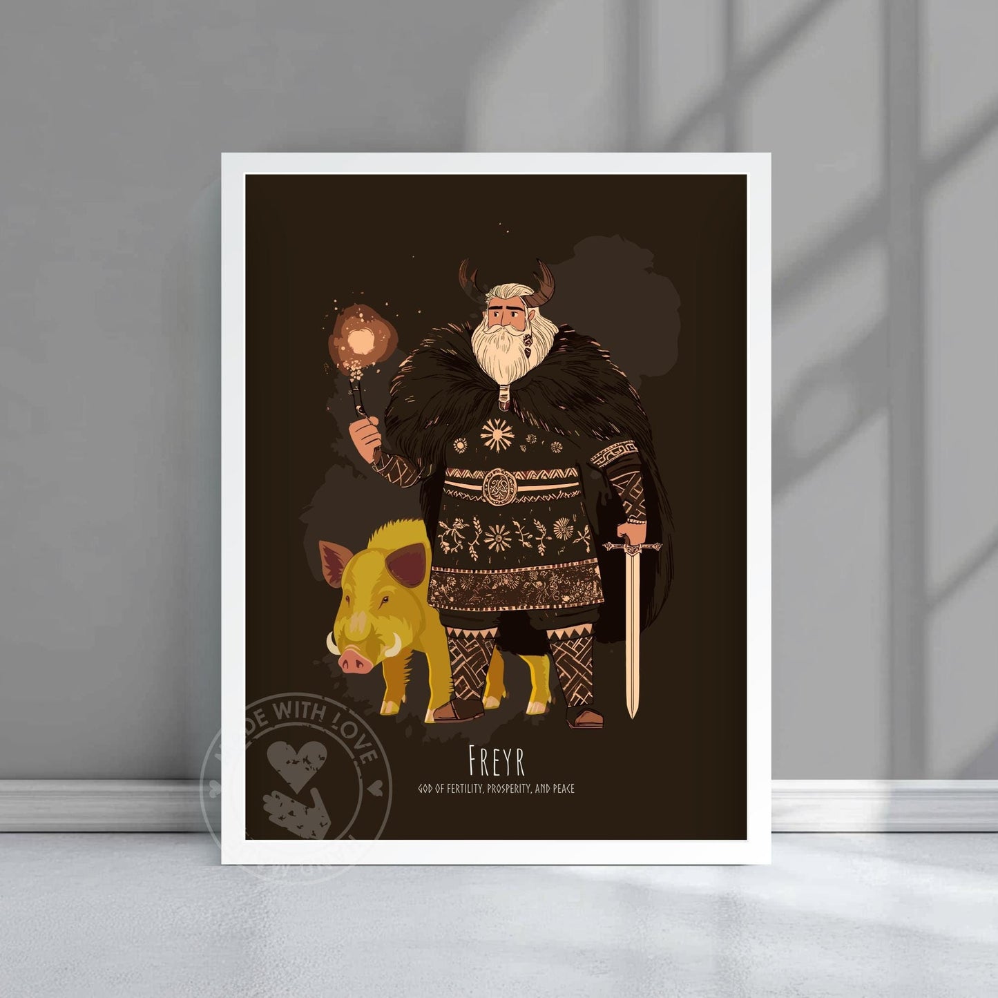 Freyr God Poster