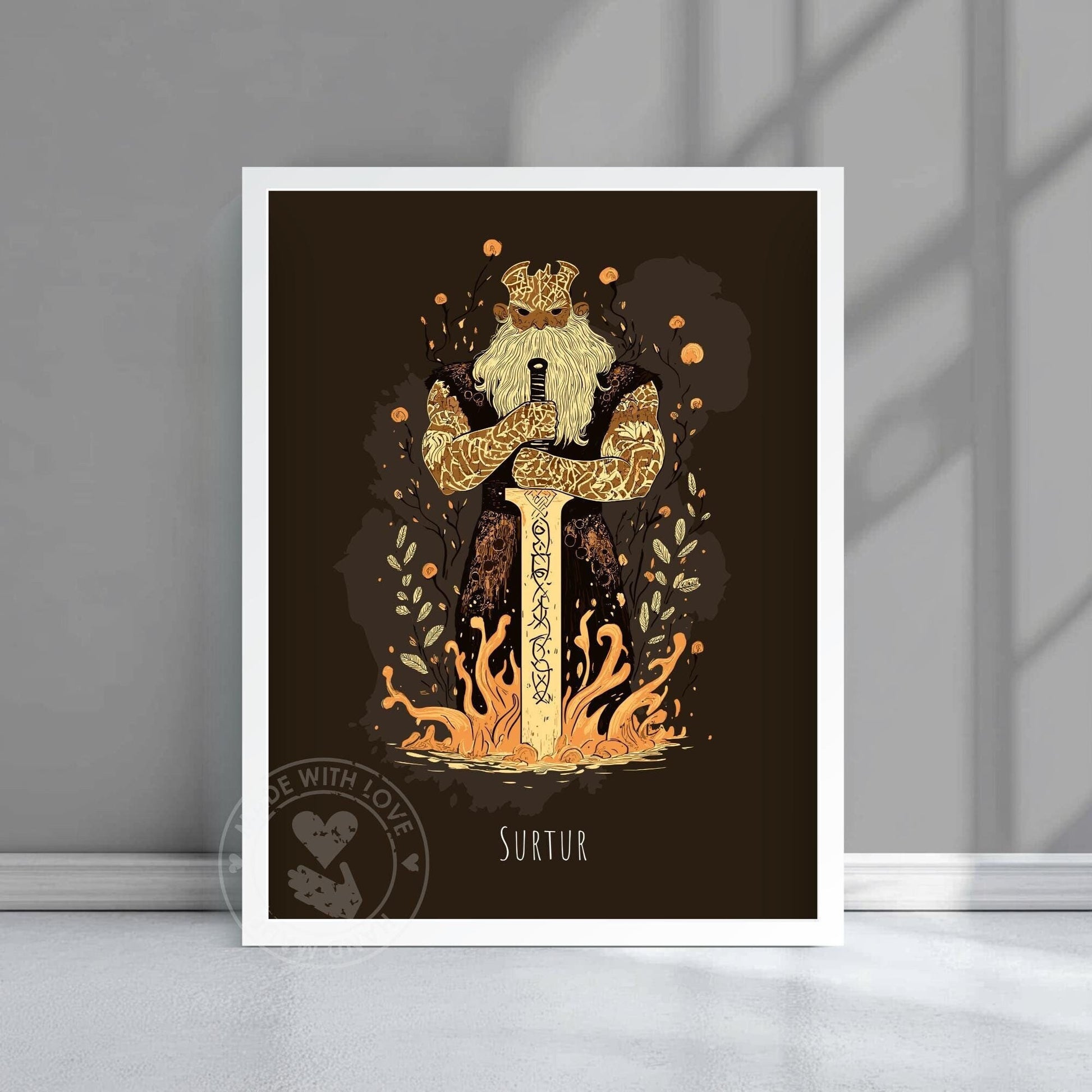 Norse god Surtur Poster