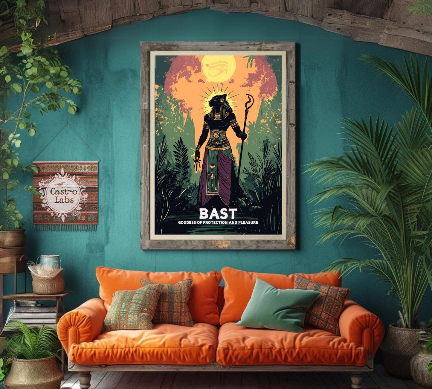 Bast Poster, Egyptian Goddess Bastet, Bast Goddess