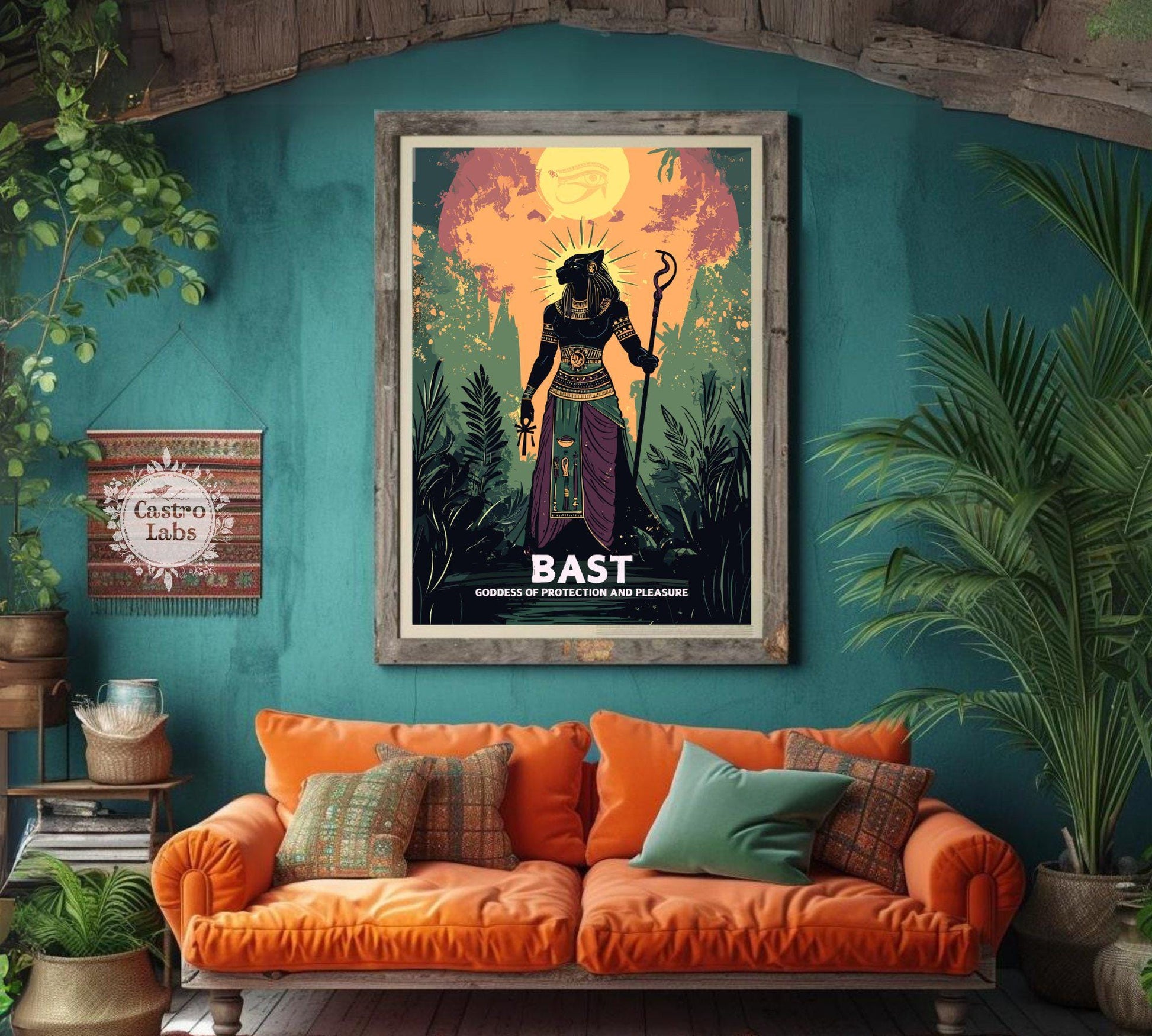 Bast Poster, Egyptian Goddess Bastet, Bast Goddess