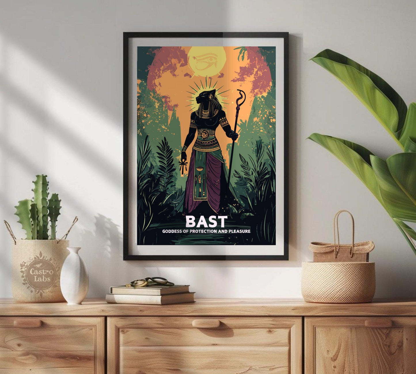 Bast Poster, Egyptian Goddess Bastet, Bast Goddess