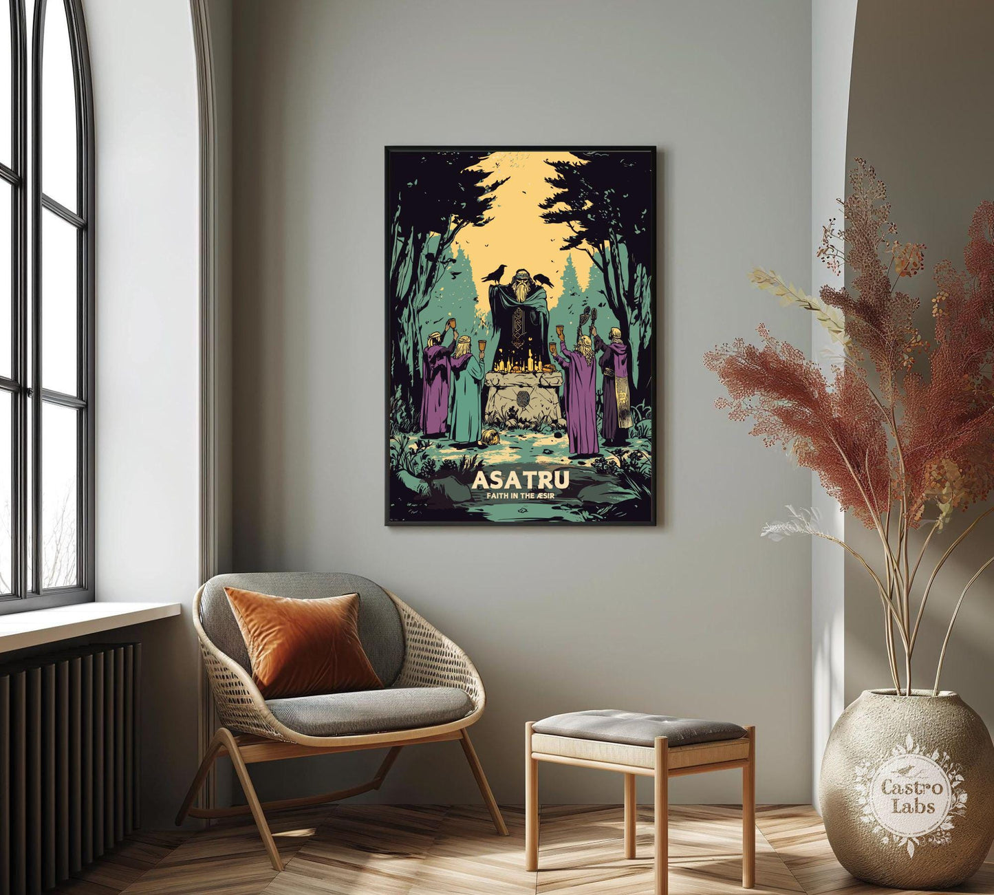 Asatru Artwork, Norse Pagan Rituals Poster
