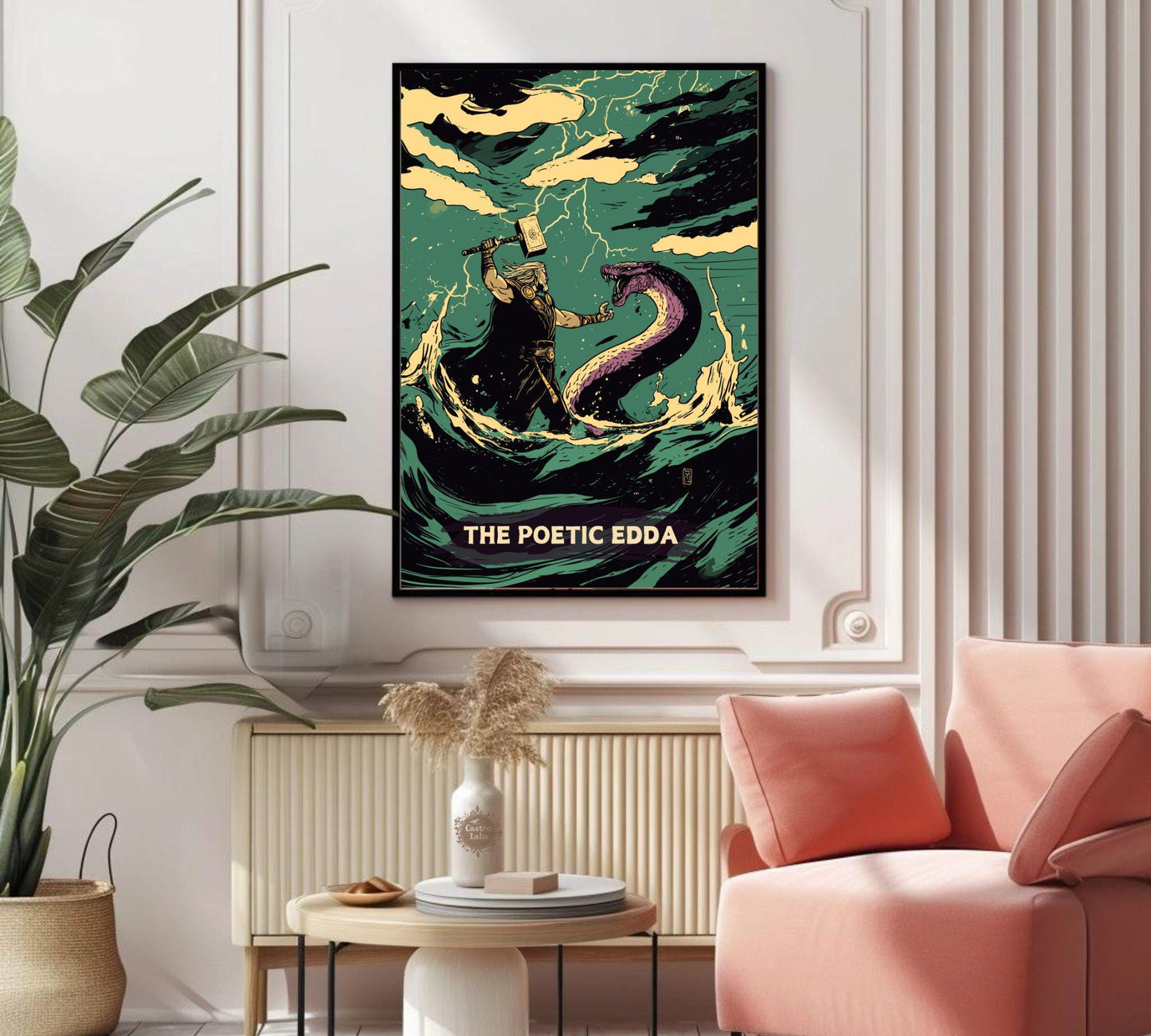 The Poetic Edda Poster, Norse Folklore Artwork