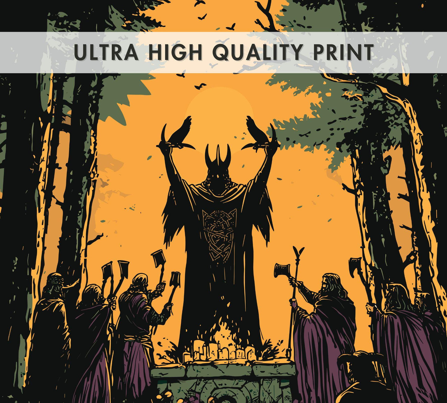 Heathenry Artwork, Norse Pagan Rituals Poster