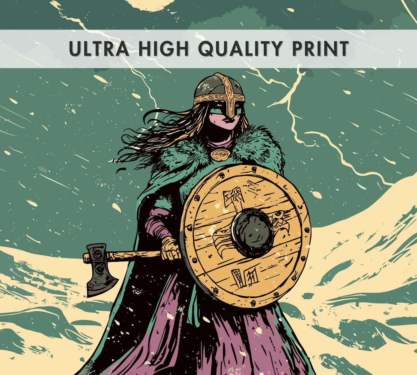 Shield Maiden Poster, Female Viking