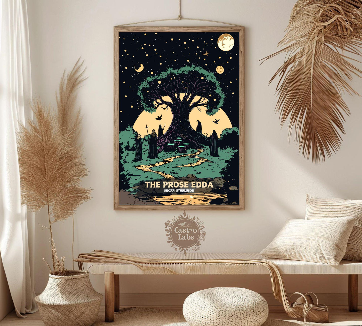 The Prose Edda Poster, Norse Folklore Artwork