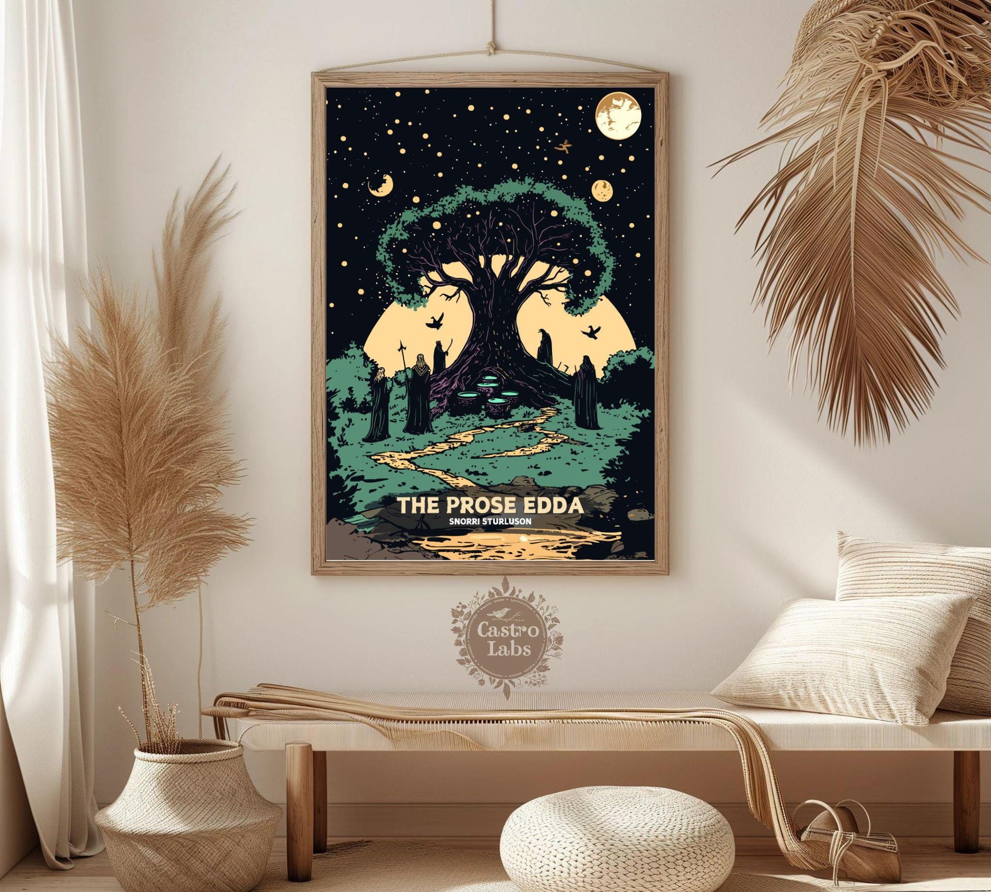 The Prose Edda Poster, Norse Folklore Artwork