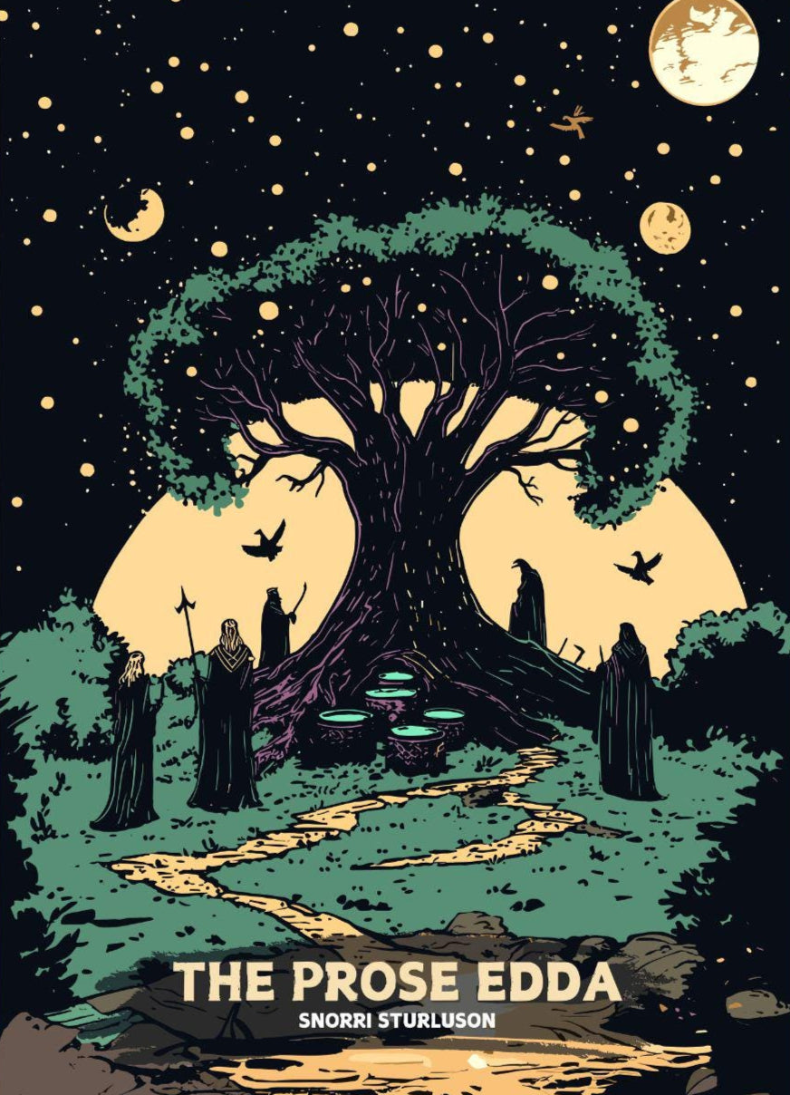 The Prose Edda Poster, Norse Folklore Artwork