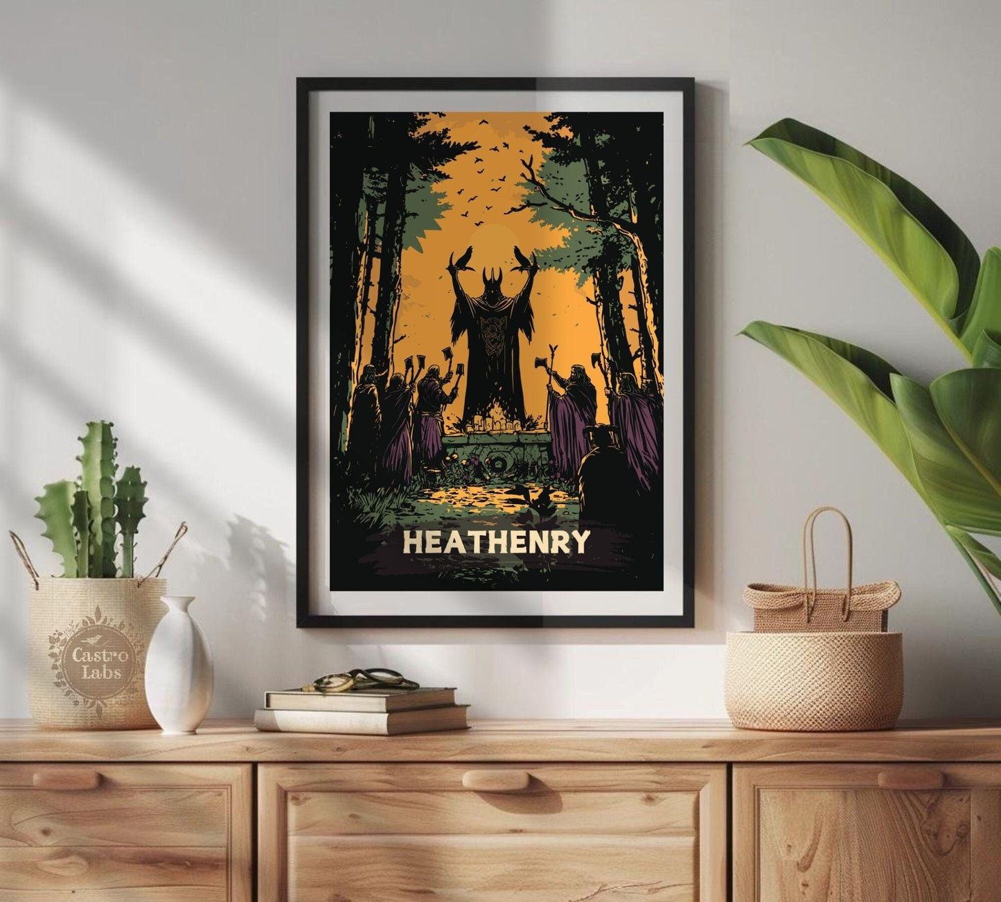 Heathenry Artwork, Norse Pagan Rituals Poster - Viking Mythology