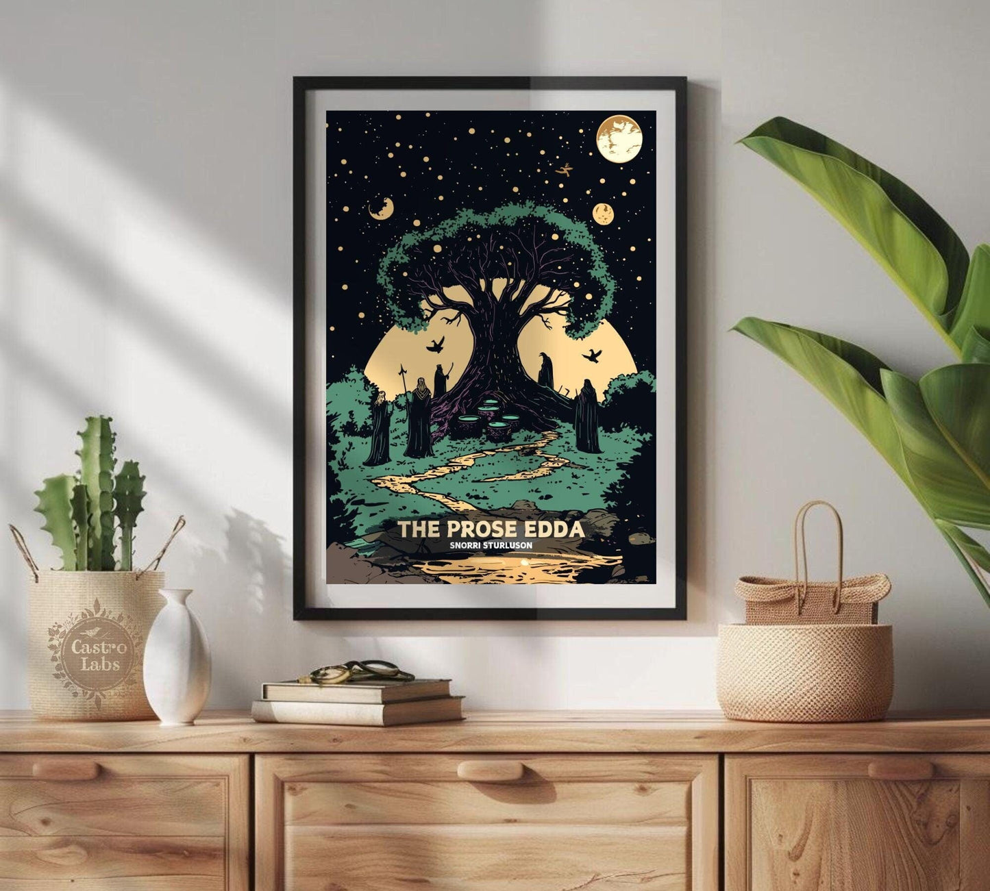 The Prose Edda Poster, Norse Folklore Artwork