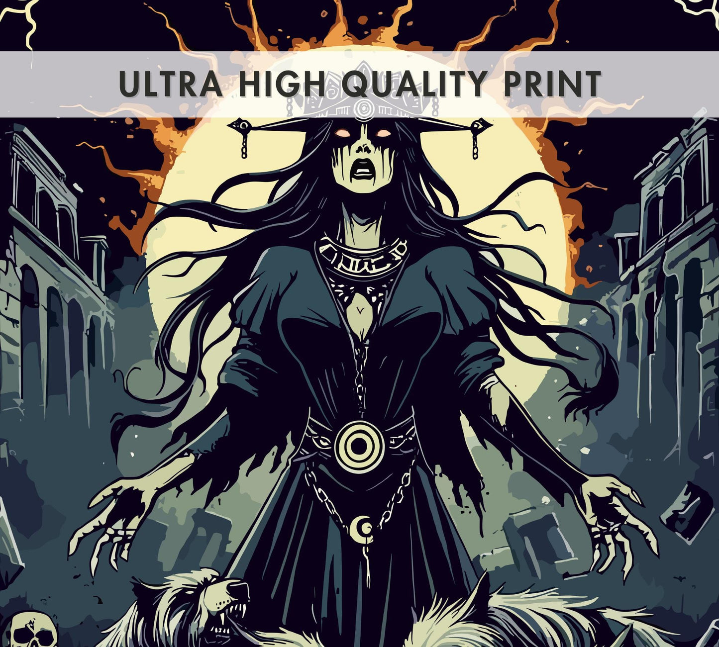Lyssa Goddess Poster, Greek Goddess Lyssa