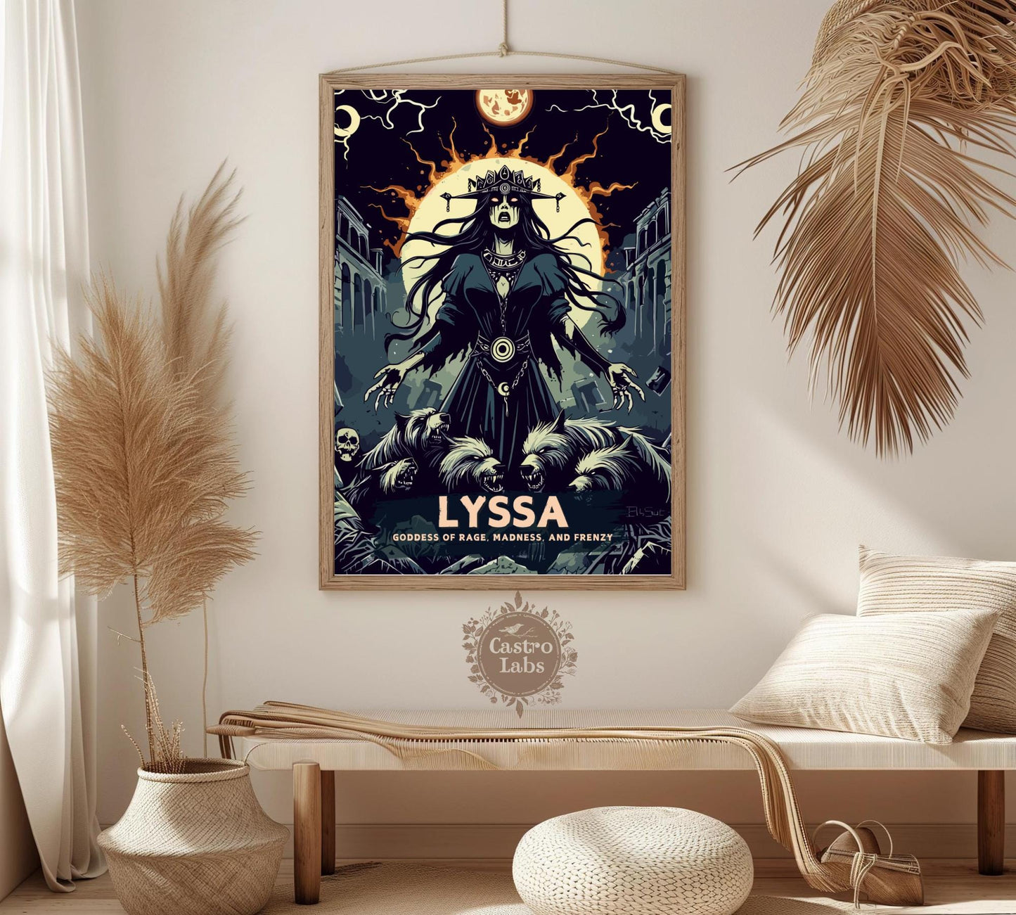 Lyssa Goddess Poster, Greek Goddess Lyssa