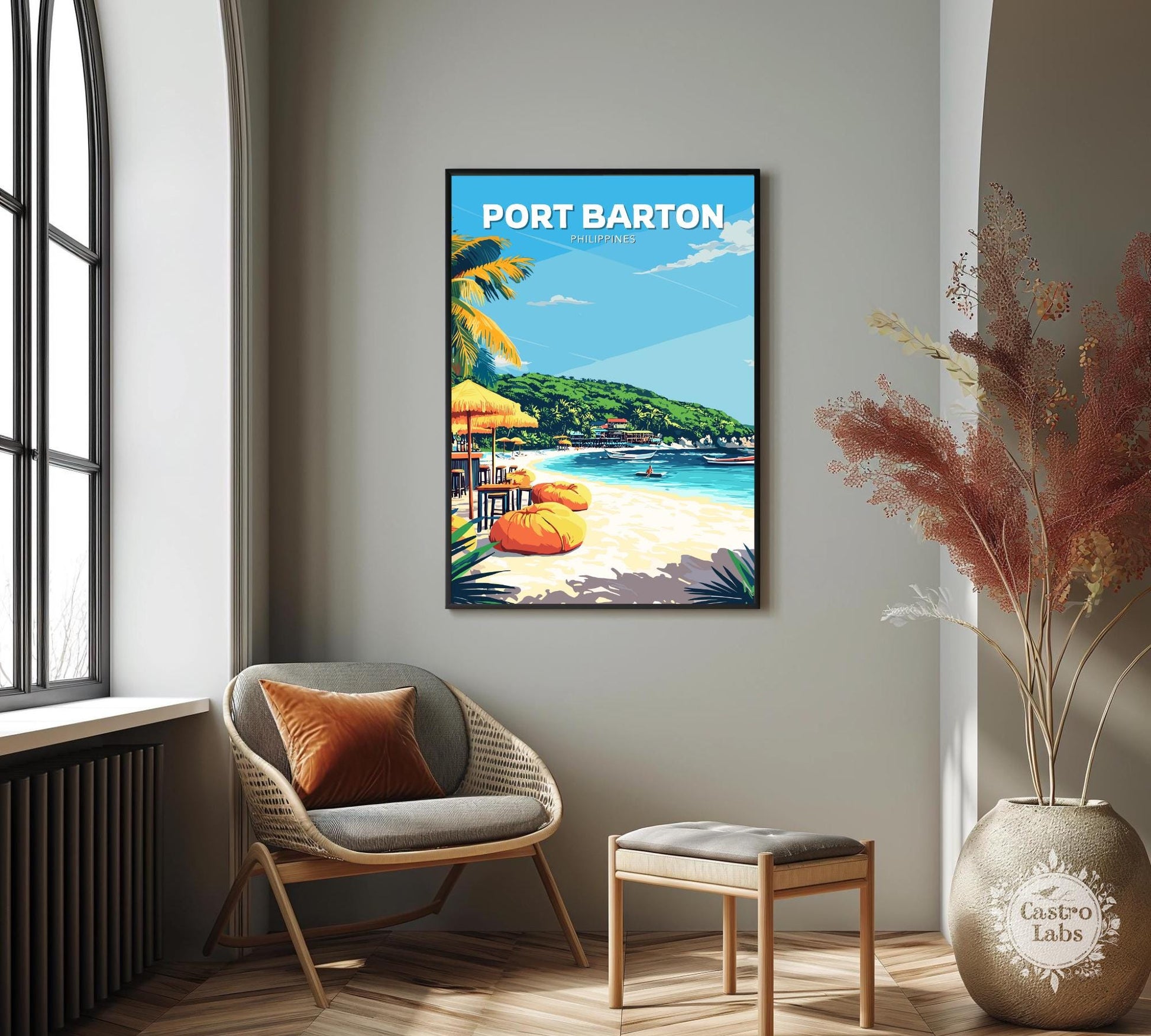 Port Barton Poster, Port Barton Travel Poster, Port Barton Artwork, Home Décor, Philippines Poster, Philippines Wall Art, Palawan