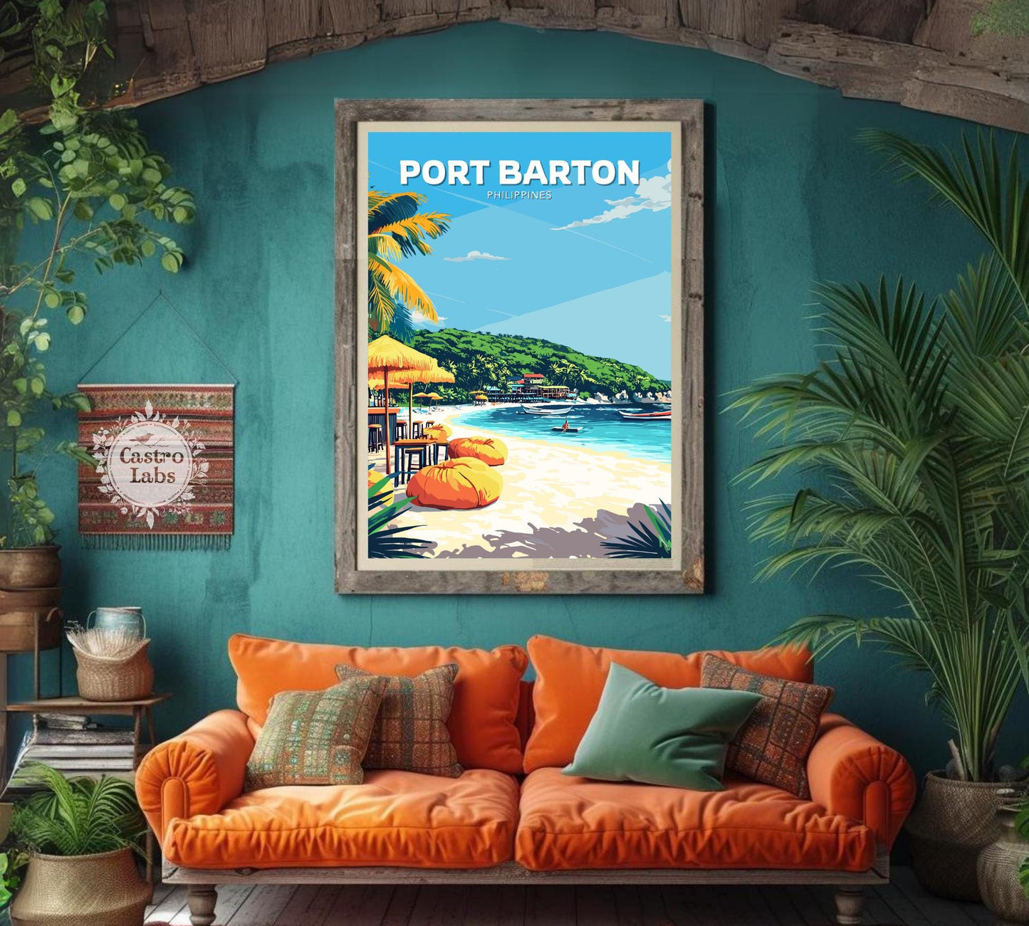 Port Barton Poster, Port Barton Travel Poster, Port Barton Artwork, Home Décor, Philippines Poster, Philippines Wall Art, Palawan