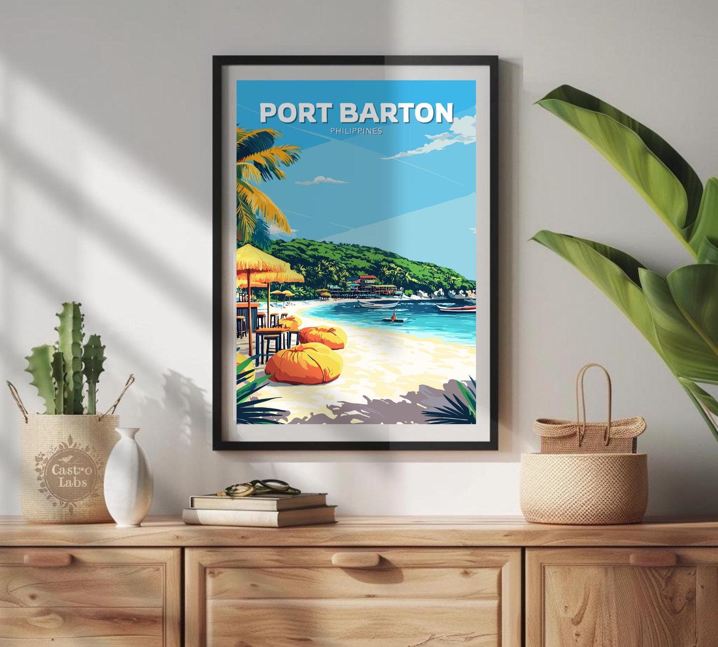 Port Barton Poster, Port Barton Travel Poster, Port Barton Artwork, Home Décor, Philippines Poster, Philippines Wall Art, Palawan