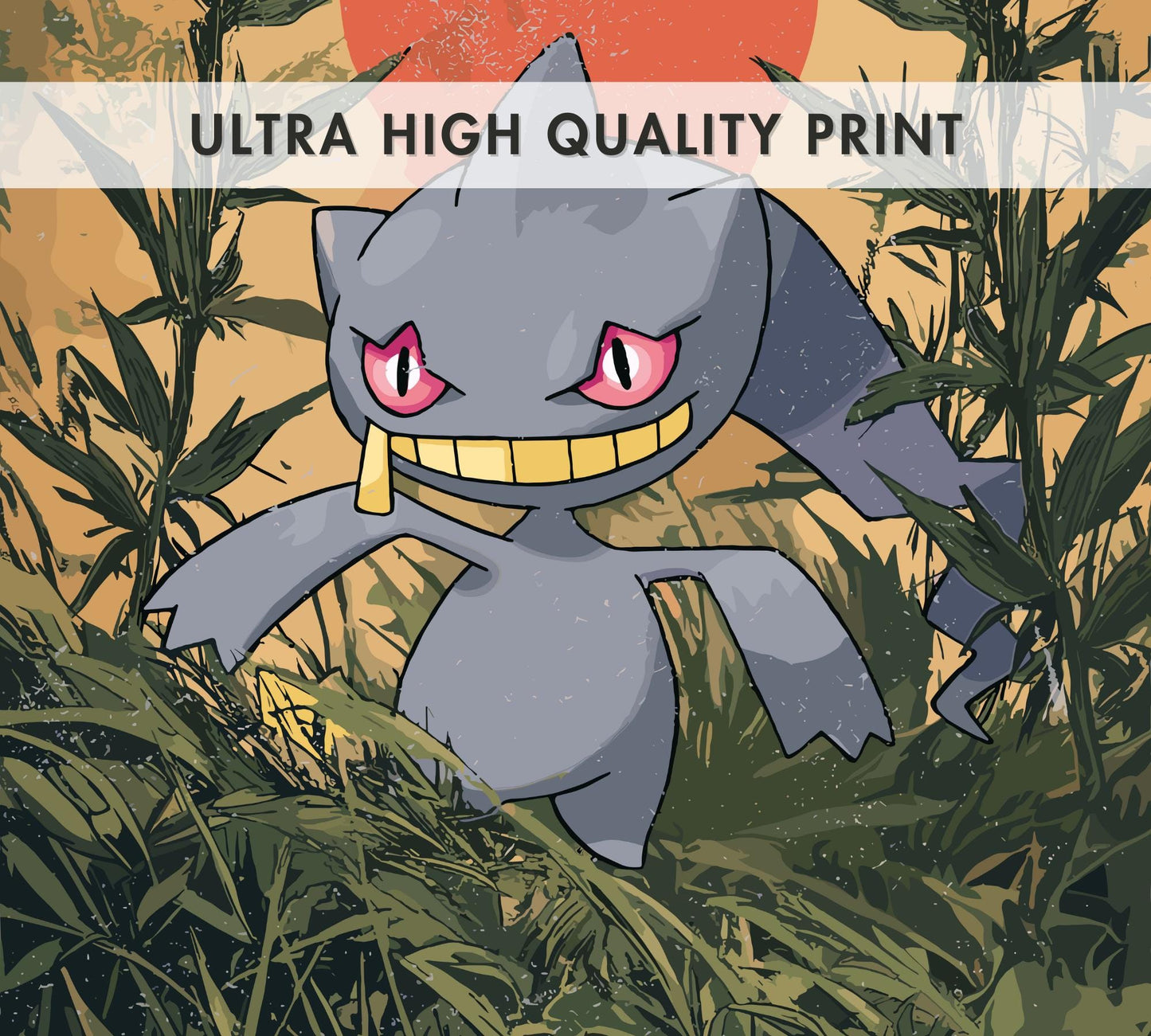 Banette Poster: Japanese Tapestry Style Pokemon Anime Poster