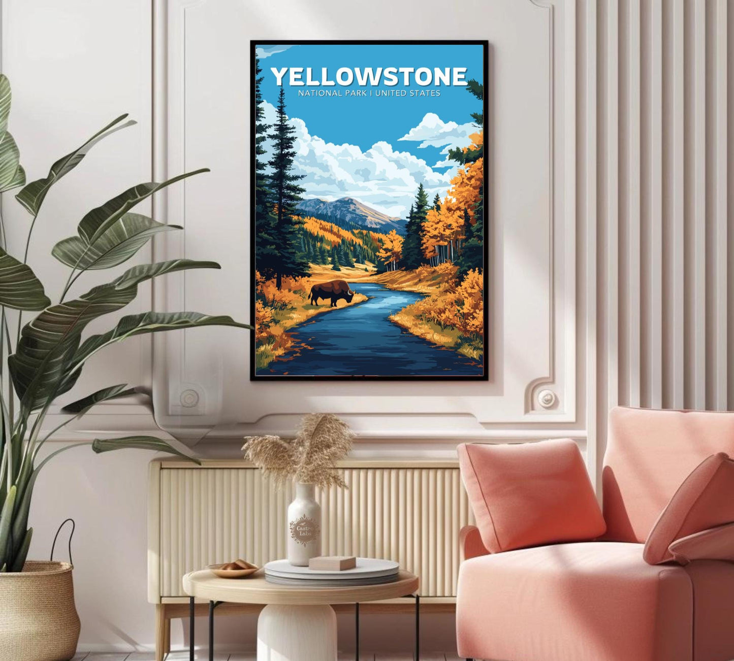 Yellowstone Travel Poster, Yellowstone National Park Wall Art, Yellowstone Park, US National Parks Poster, Home Décor, Yellowstone Poster