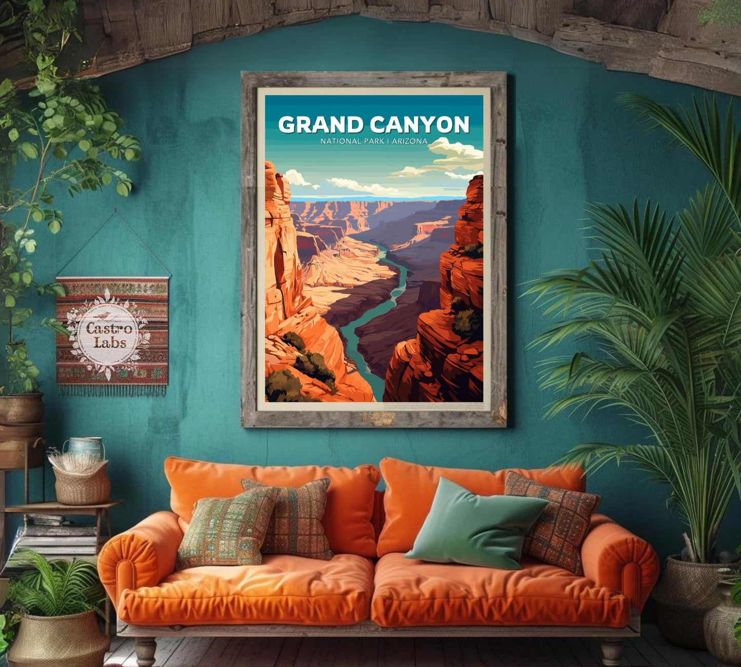 Grand Canyon Travel Poster, Grand Canyon Wall Art, Grand Canyon Print, Home Décor, Grand Canyon National Park, Grand Canyon Poster