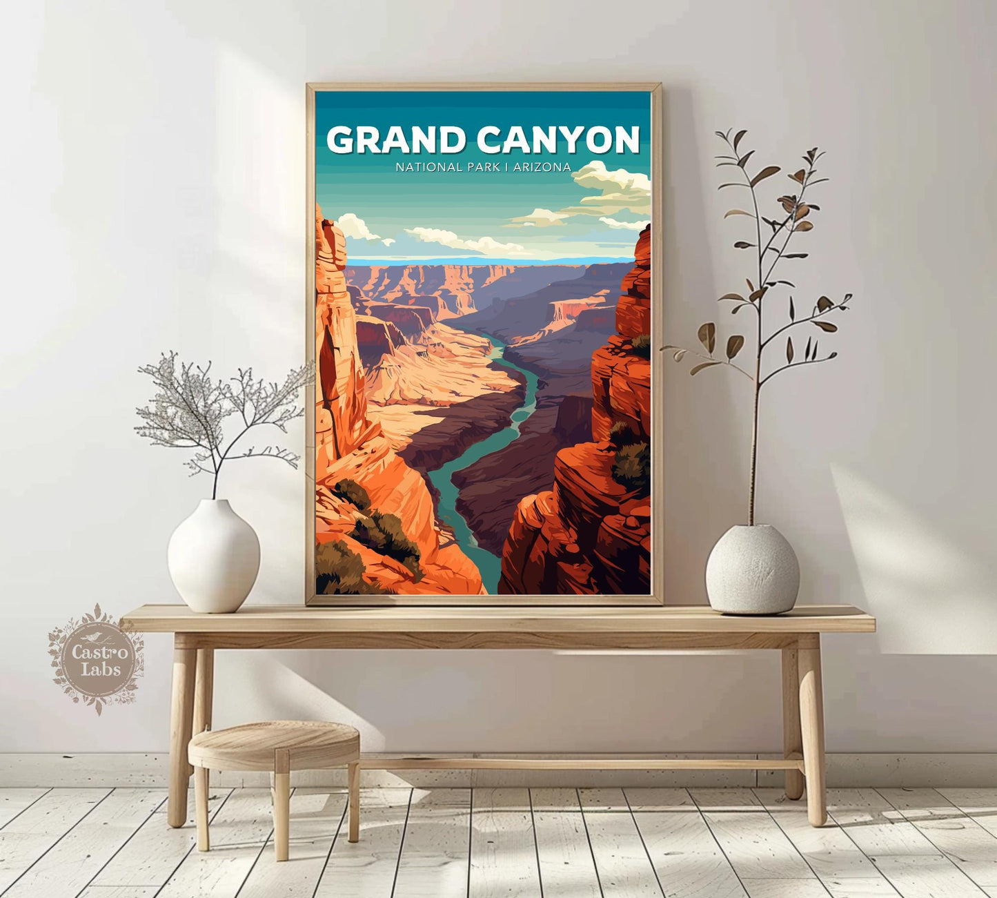 Grand Canyon Travel Poster, Grand Canyon Wall Art, Grand Canyon Print, Home Décor, Grand Canyon National Park, Grand Canyon Poster