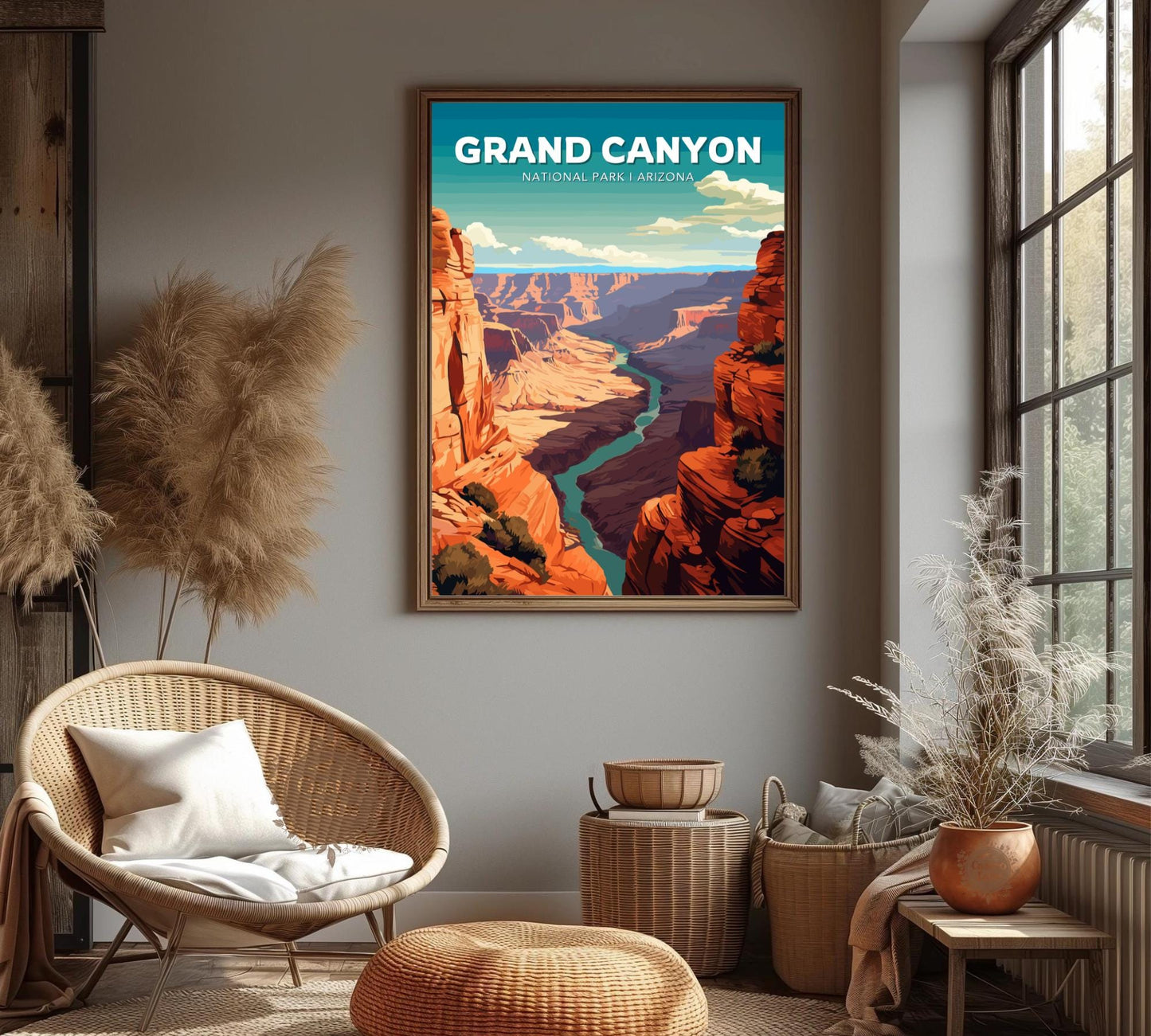 Grand Canyon Travel Poster, Grand Canyon Wall Art, Grand Canyon Print, Home Décor, Grand Canyon National Park, Grand Canyon Poster