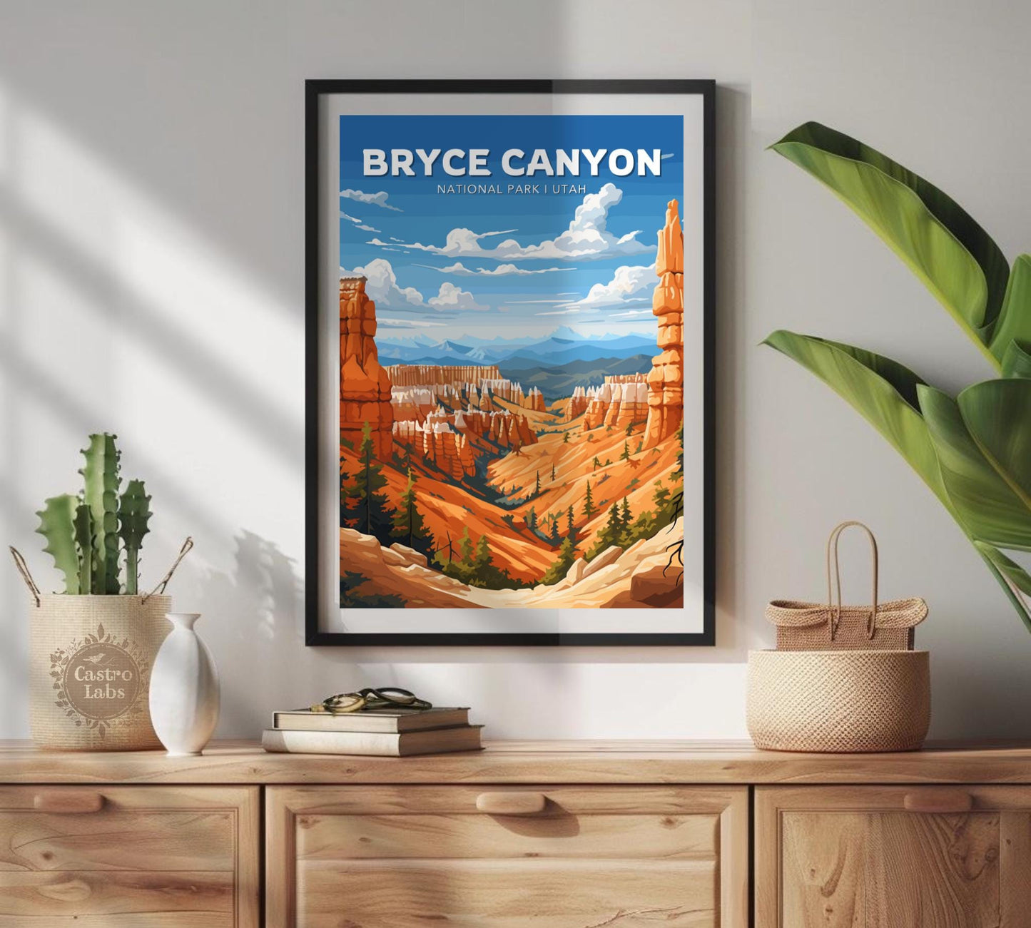 Bryce Canyon Travel Poster, Bryce Canyon Wall Art, Bryce Canyon Print, Bryce Canyon Artwork, Home Décor, Bryce Canyon National Park