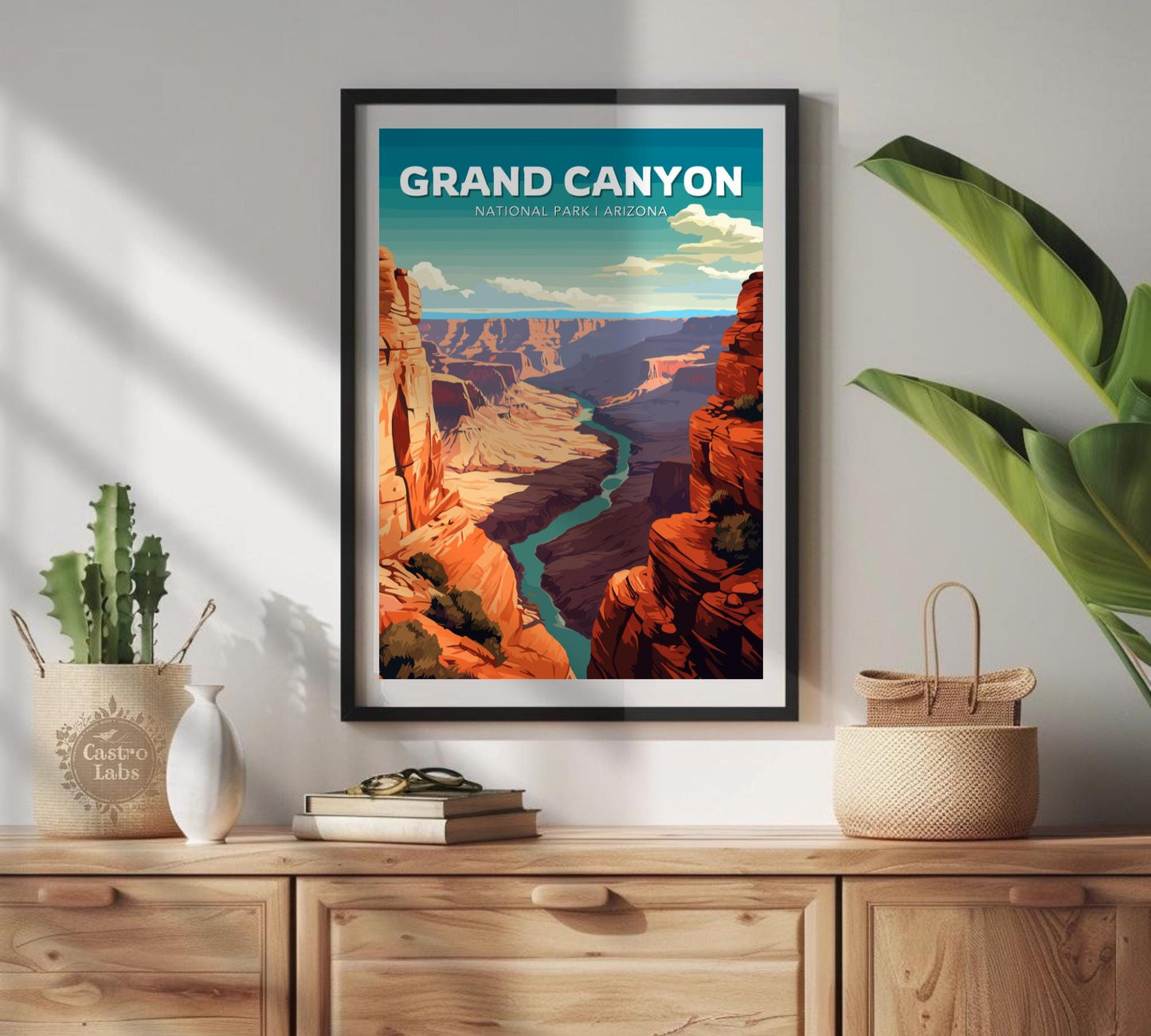 Grand Canyon Travel Poster, Grand Canyon Wall Art, Grand Canyon Print, Home Décor, Grand Canyon National Park, Grand Canyon Poster