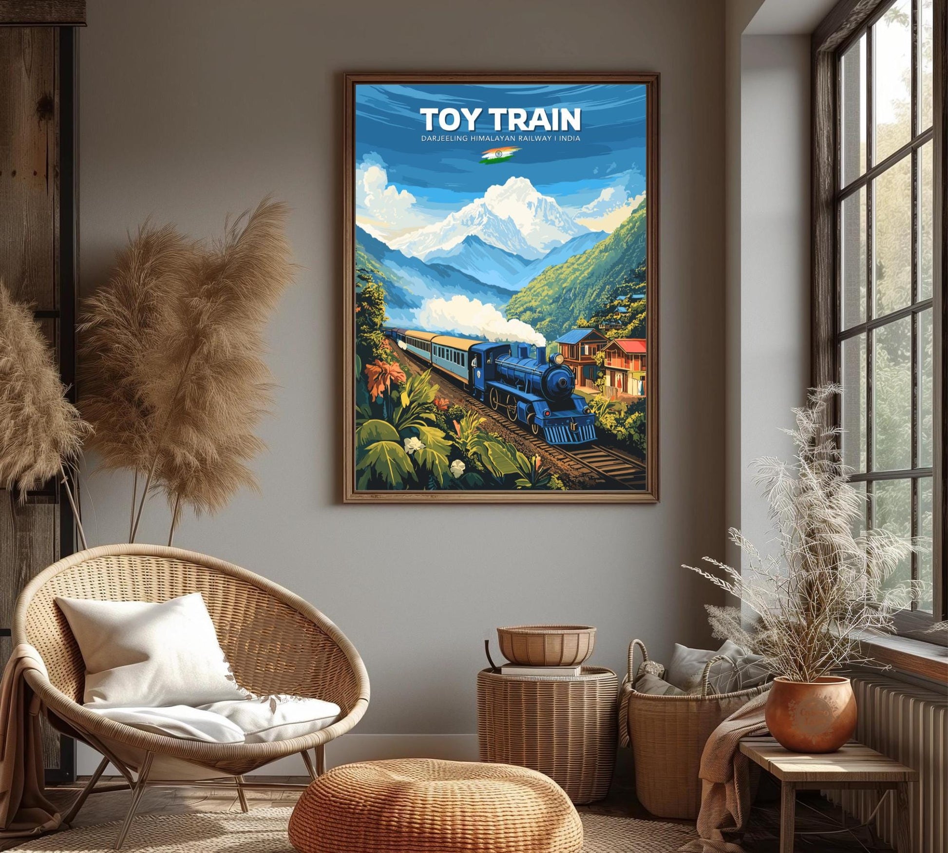 Toy Train Poster, Toy Train Railway Poster, Scenic Train Rides Art, Train Poster, Toy Train Art, Darjeeling Himalayan Railway, India Poster