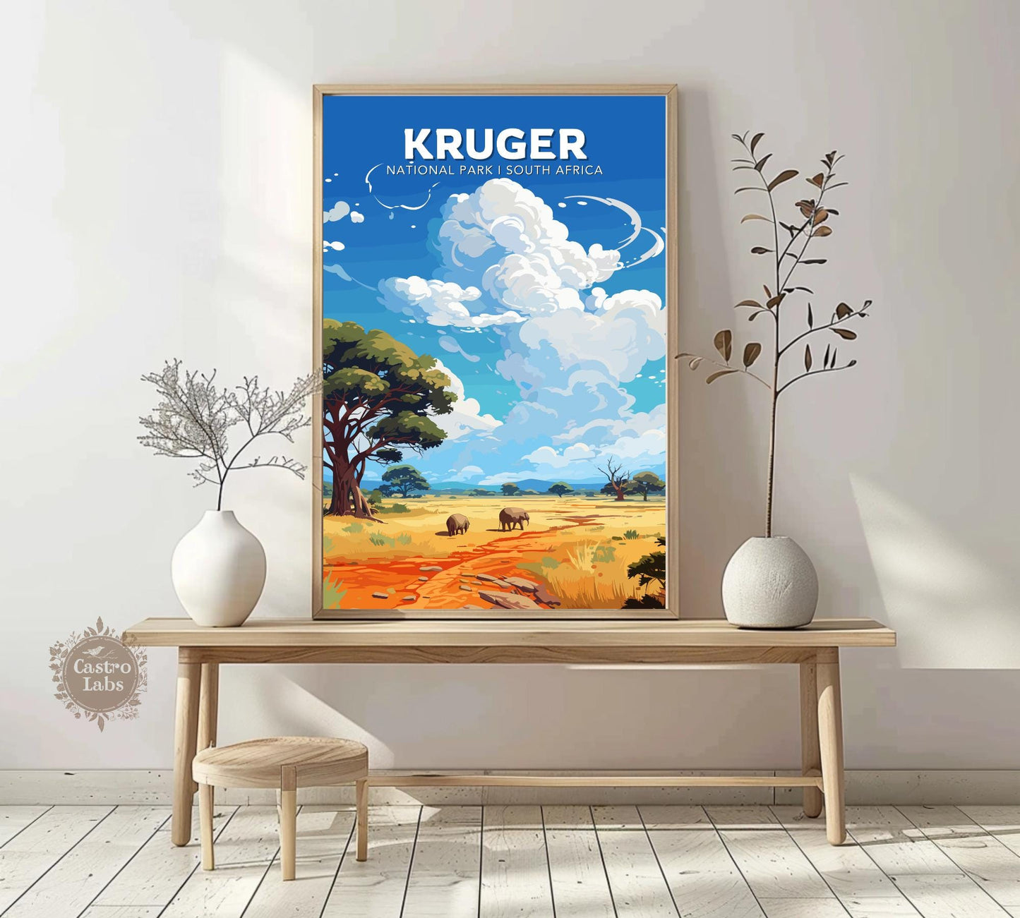Kruger Travel Poster, Kruger National Park Poster, South Africa Poster, Kruger National Park South Africa Art, Africa Poster, Home Décor