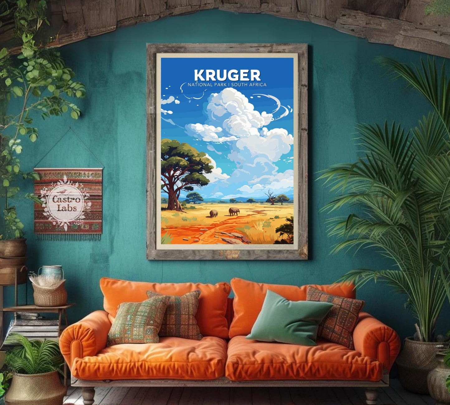 Kruger Travel Poster, Kruger National Park Poster, South Africa Poster, Kruger National Park South Africa Art, Africa Poster, Home Décor