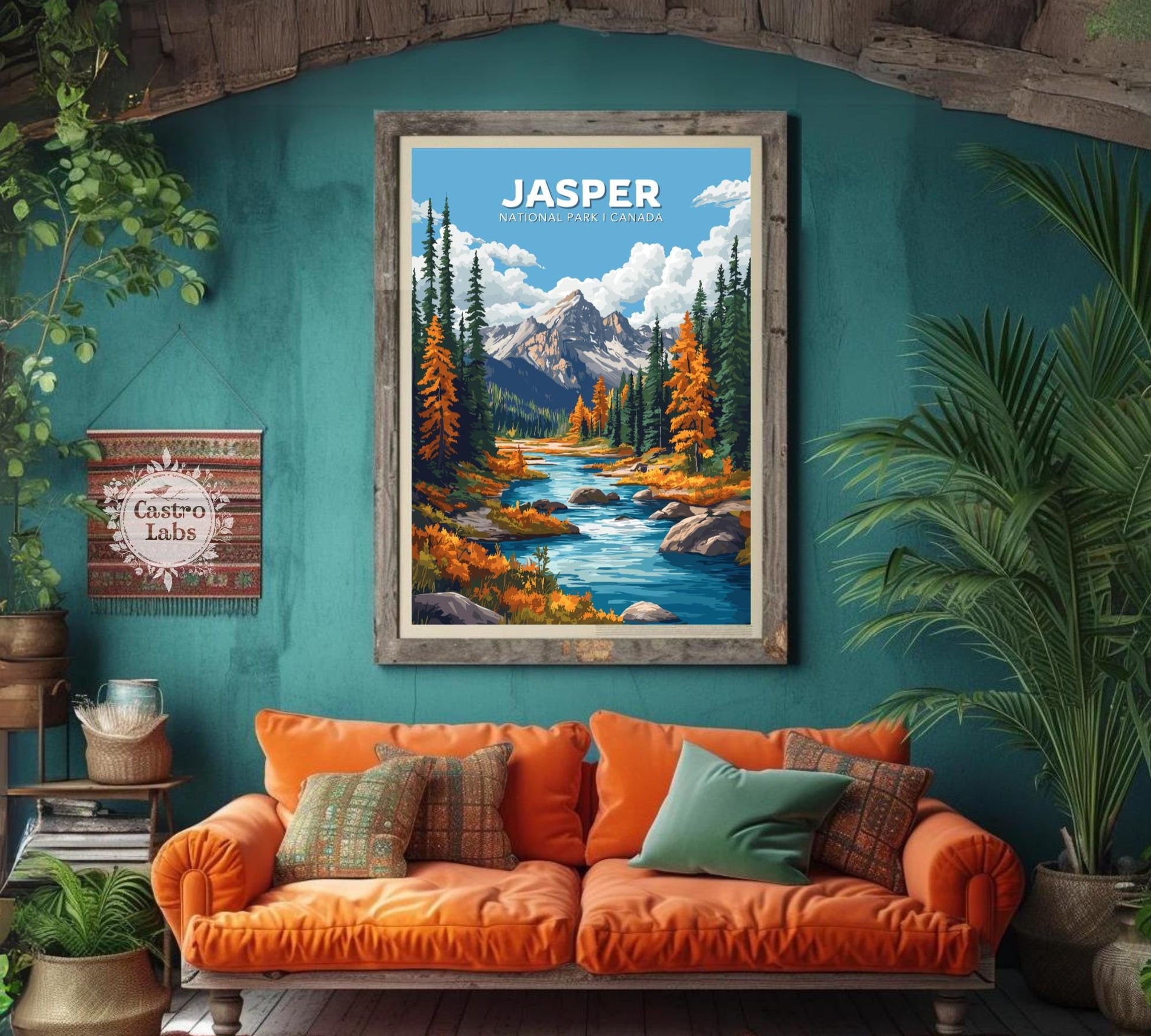 Jasper Travel Poster,  Jasper National Park Print, Jasper Park, Canada National Park Poster, Home Décor, Alberta Poster, Canadian Rockies