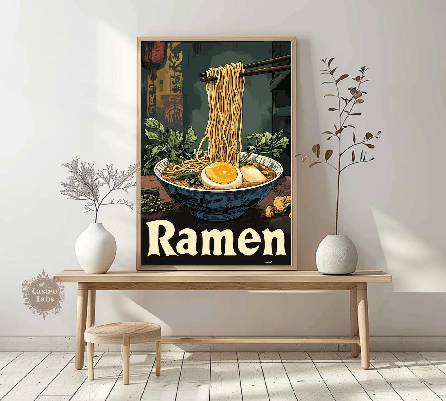 Ramen Print, Ramen Poster, Noodles Poster, Ramen Noodles Poster, Home Décor, Spicy Noodles Art, Cup Ramen Print, Ramen Bowl Poster