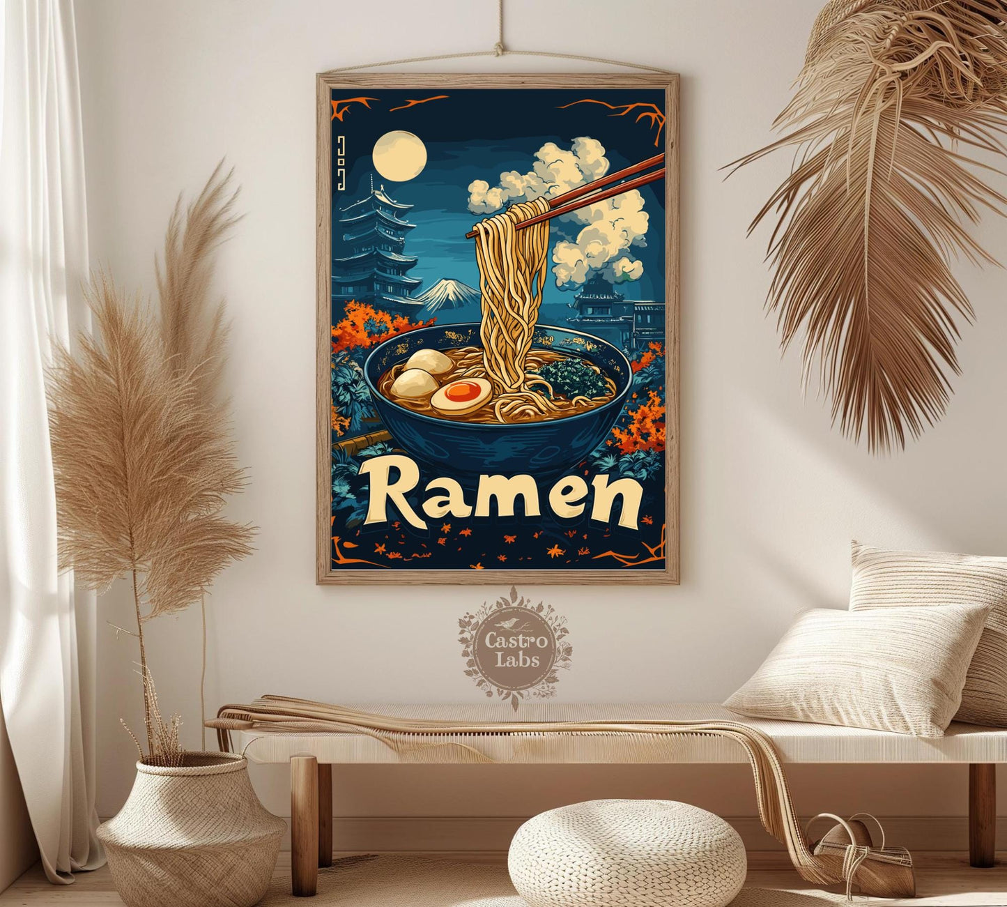 Ramen Poster, Ramen Print, Noodles Print, Ramen Noodles Print, Home Décor, Spicy Noodles Art, Cup Ramen Poster, Ramen Bowl Print