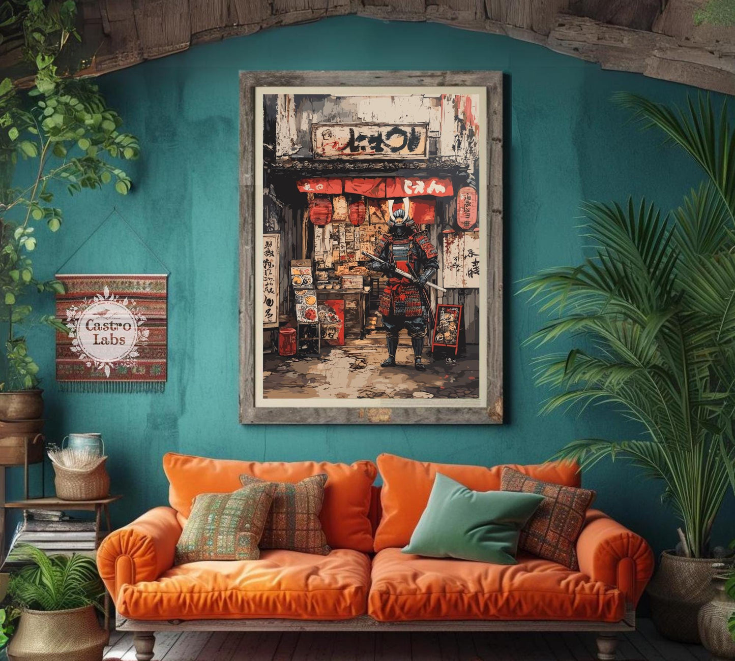 Samurai Print, Ramen shop Poster, Japanese Samurai Print, Ramen Poster, Home Décor, Japanese Food Print, Japanese Restaurant Poster