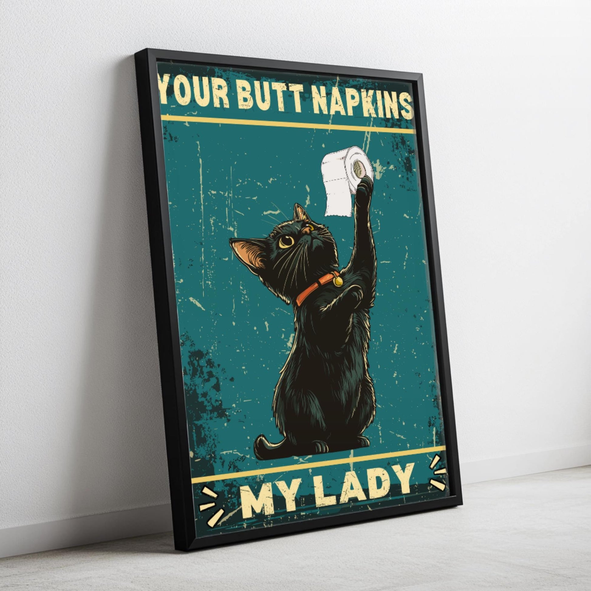 Funny Cat Bathroom Print